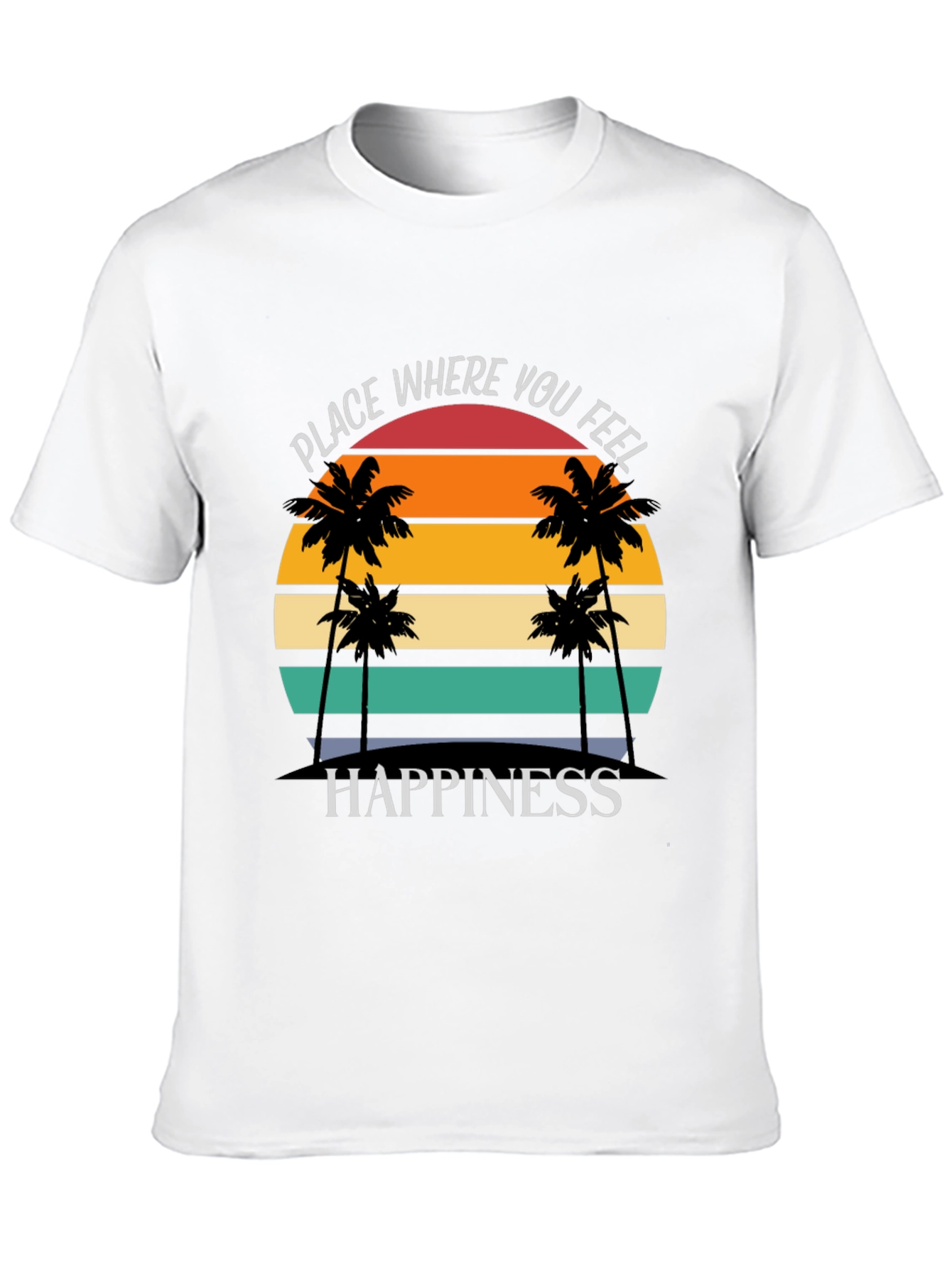 Tropical Sunset Happiness Graphic Tee