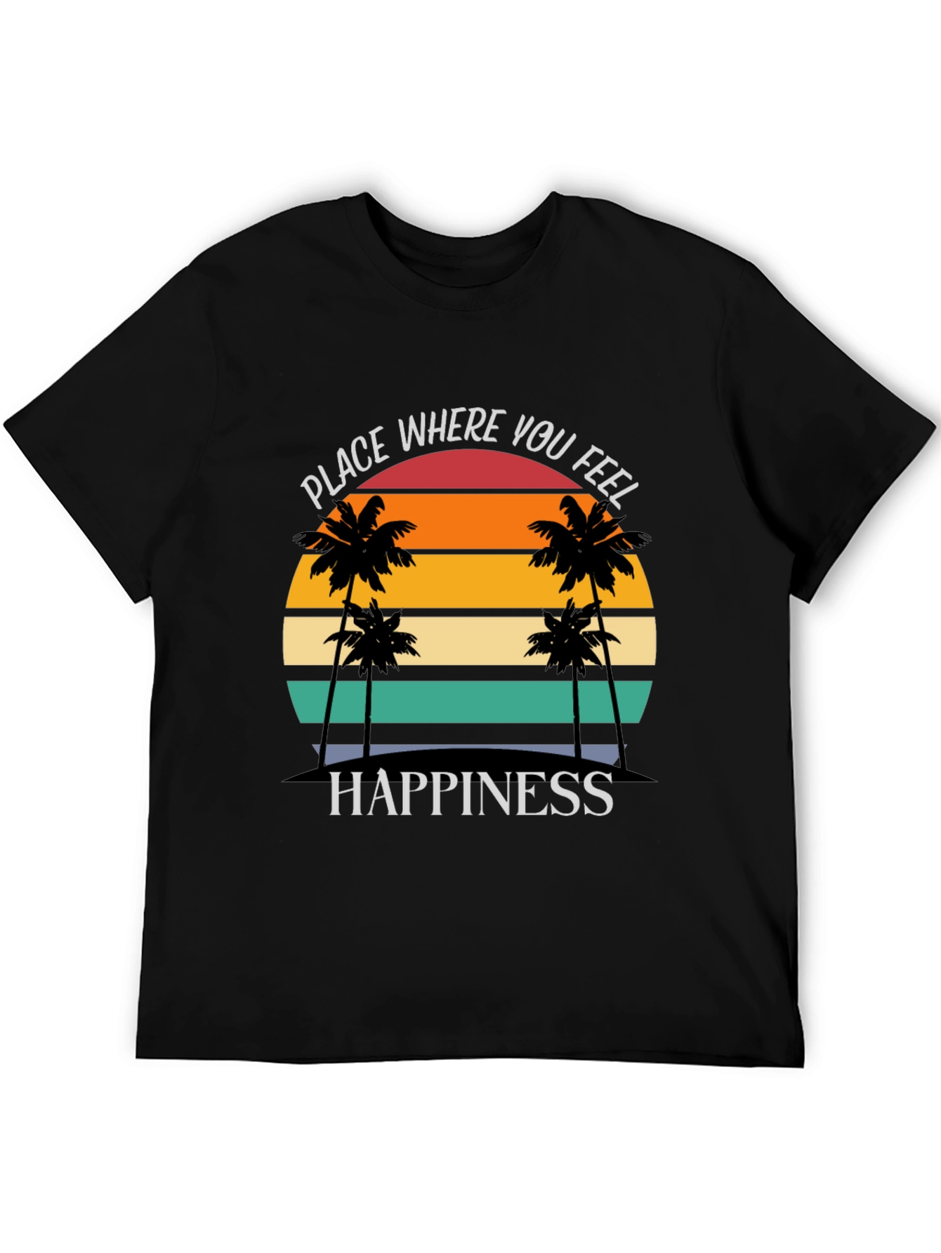 Tropical Sunset Happiness Graphic Tee