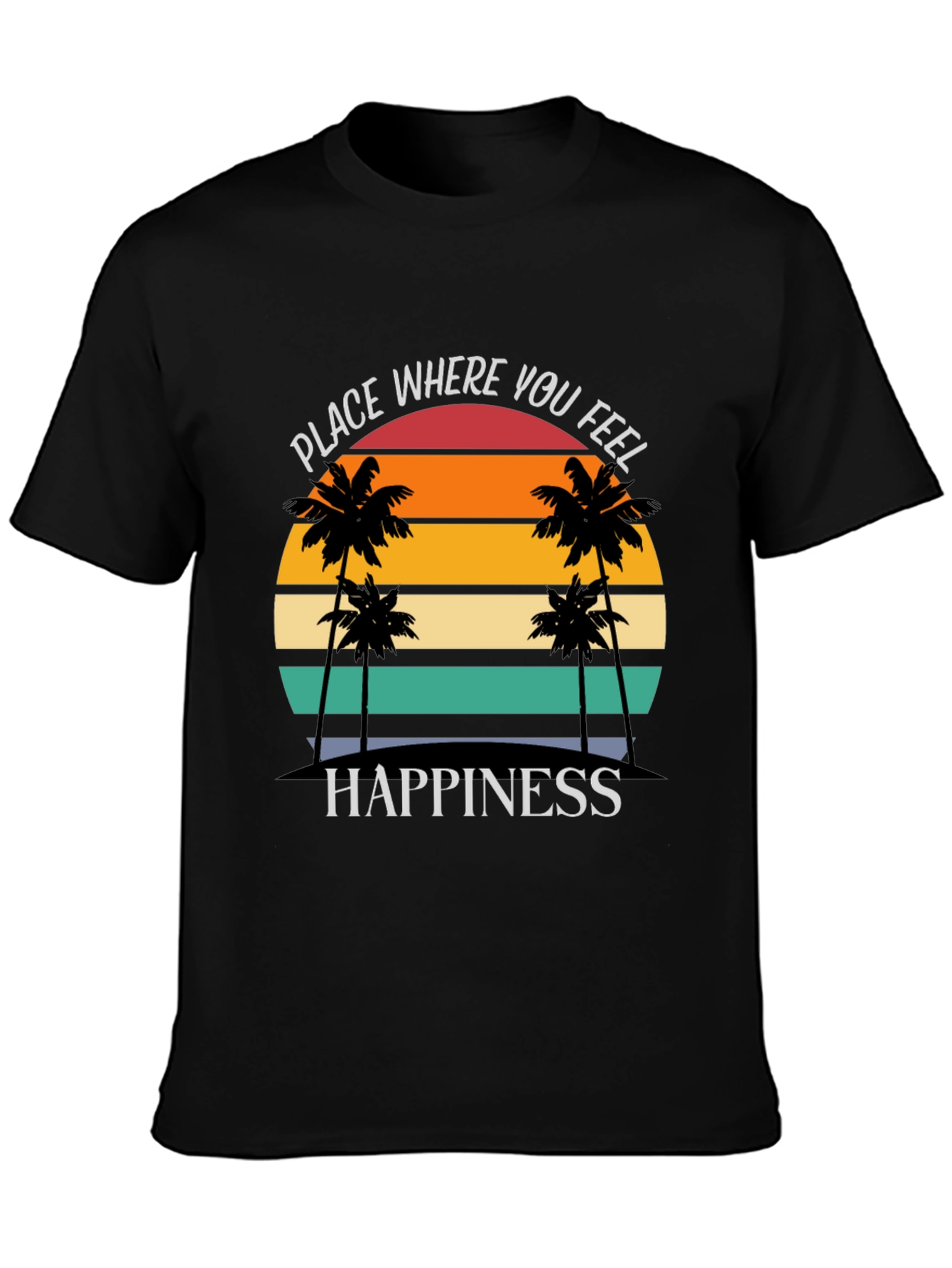 Tropical Sunset Happiness Graphic Tee