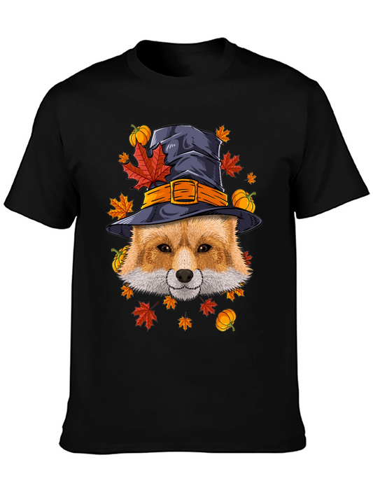 Fall Fox Witch Hat T-Shirt