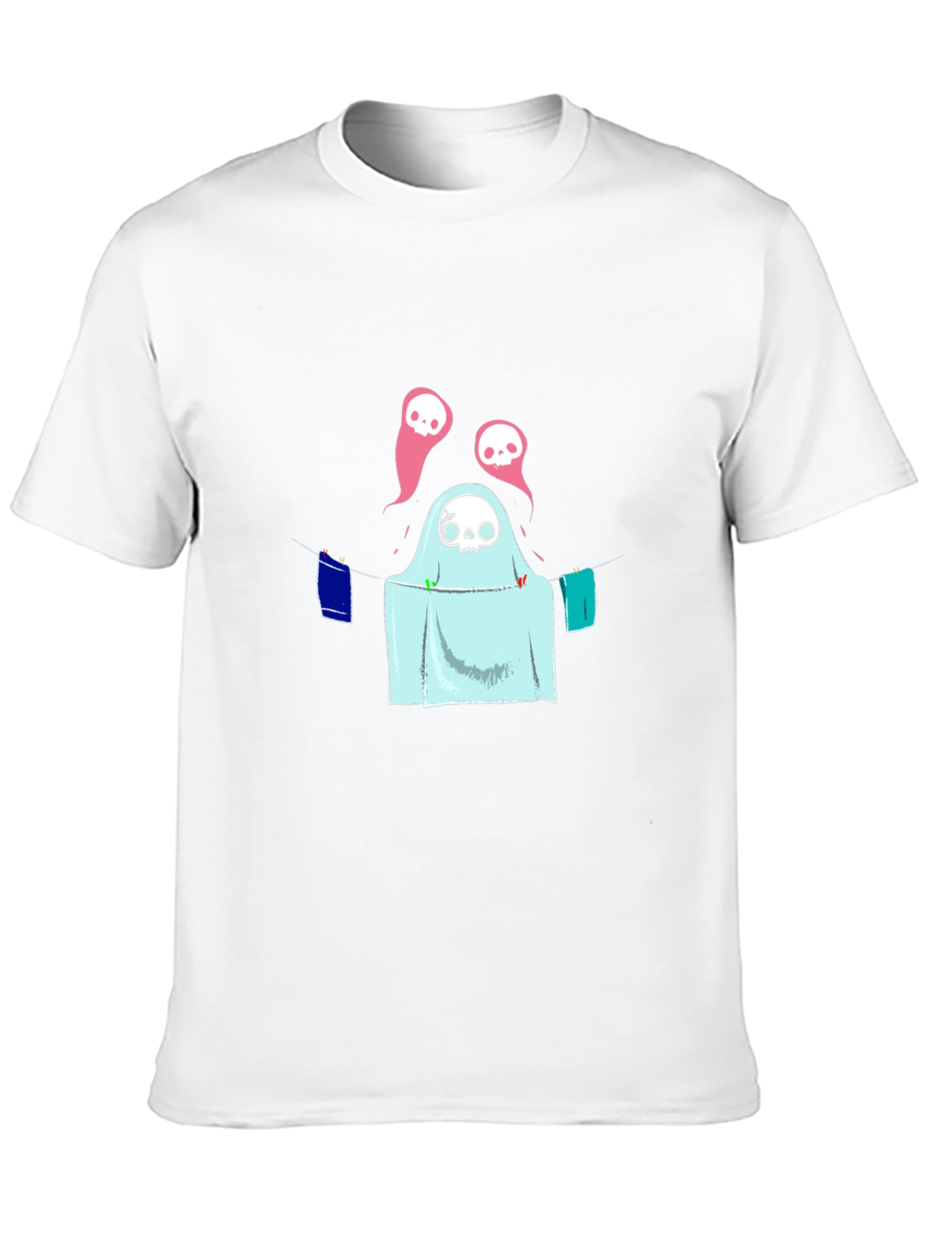 Spooky Laundry Ghost T-Shirt - Halloween Fun