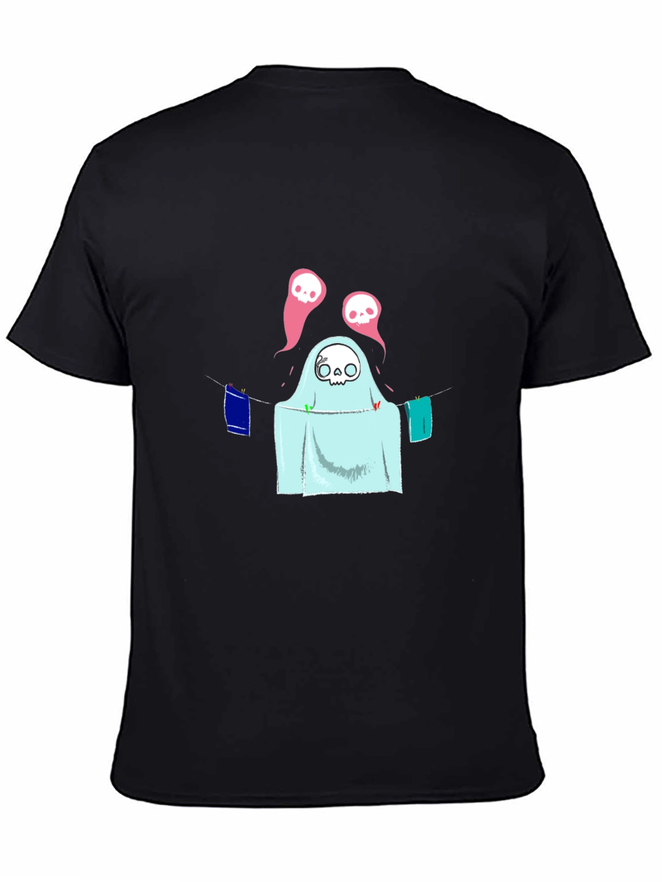 Spooky Laundry Ghost T-Shirt - Halloween Fun