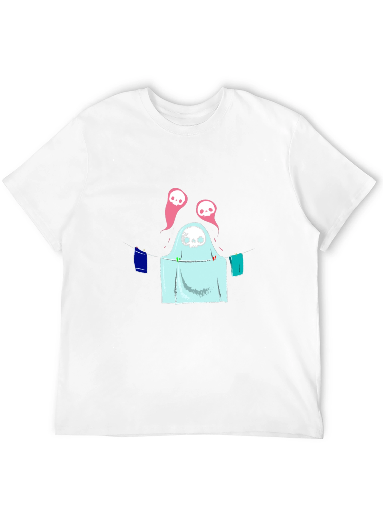 Spooky Laundry Ghost T-Shirt - Halloween Fun