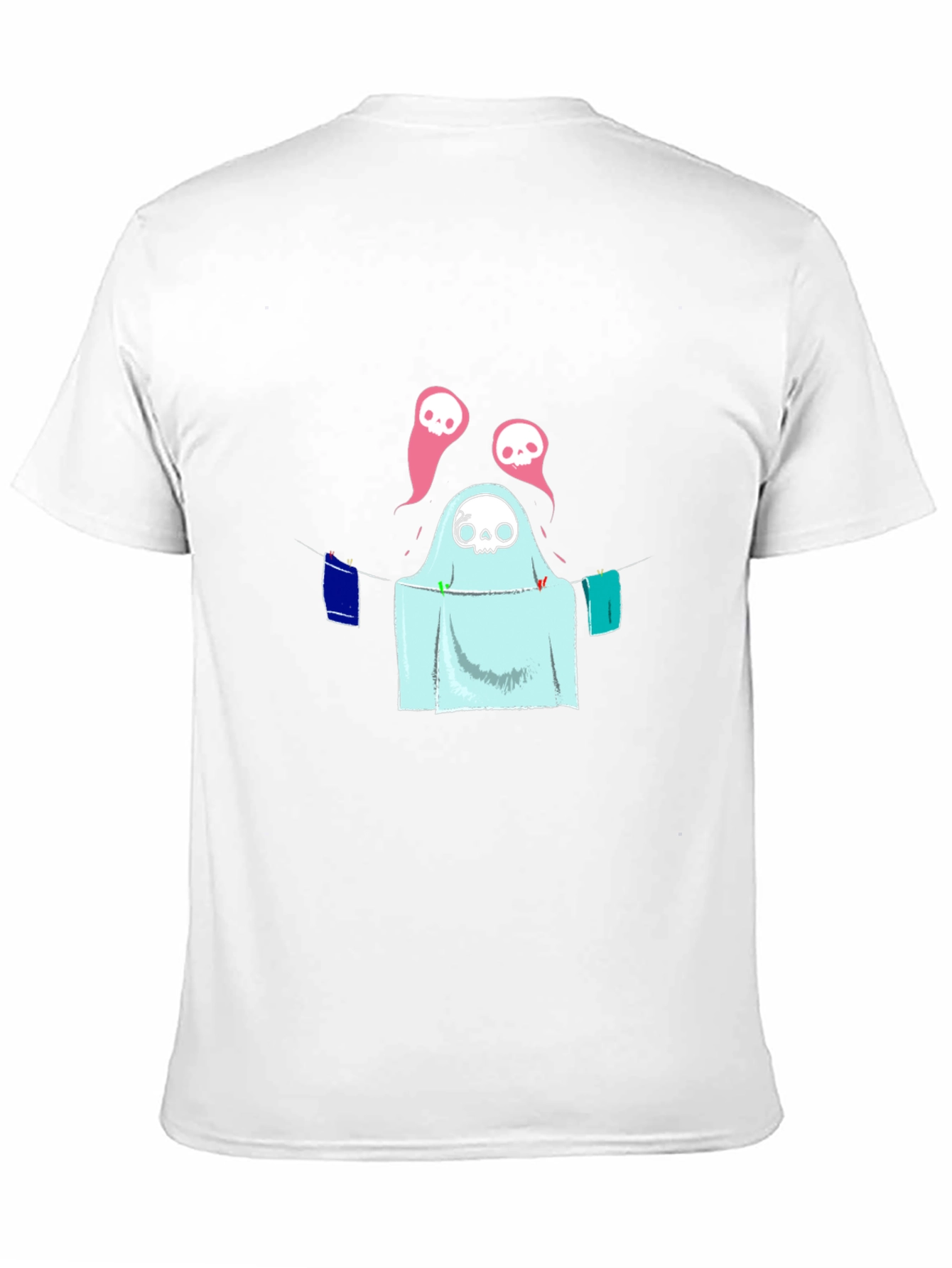 Spooky Laundry Ghost T-Shirt - Halloween Fun
