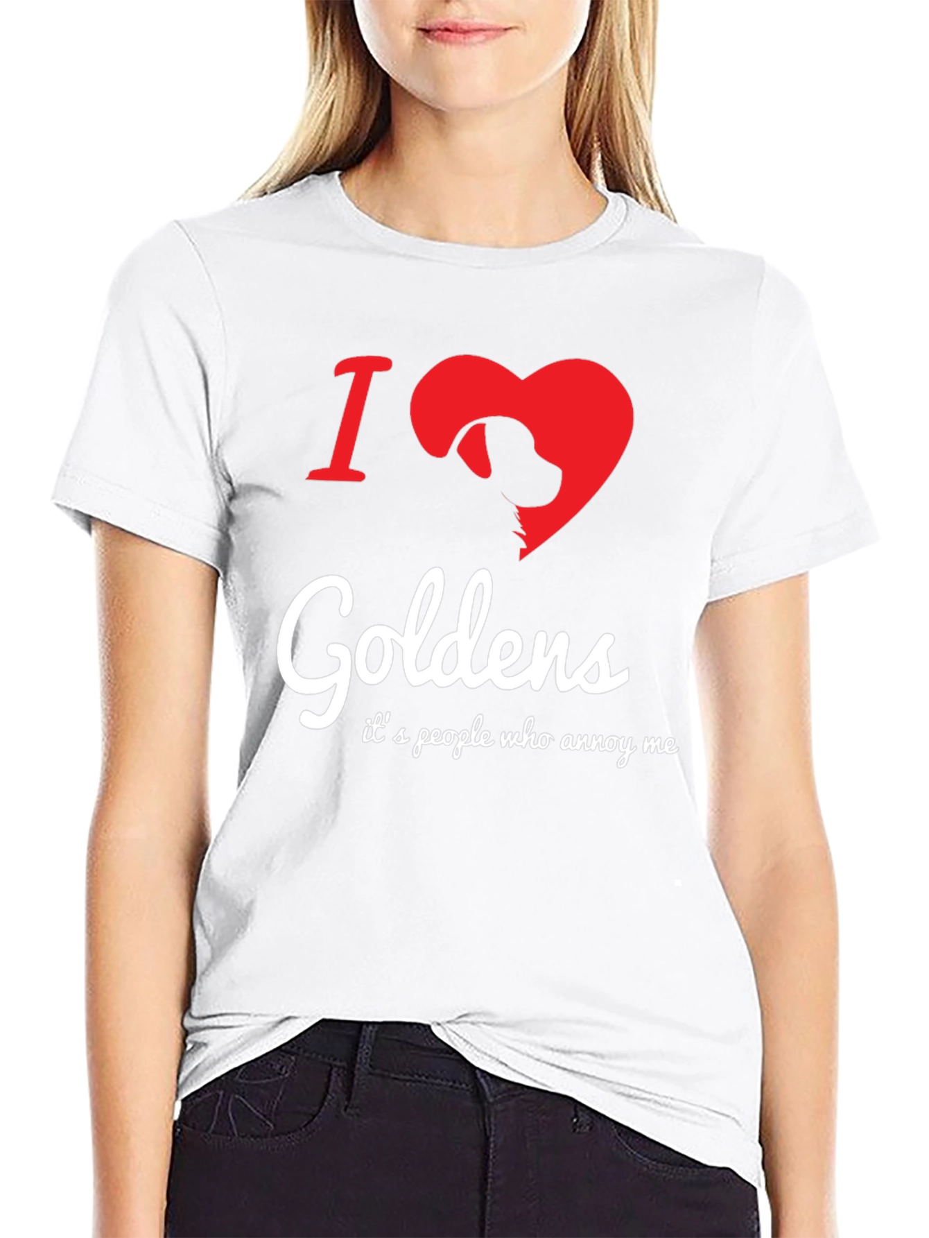 I Love Goldens Dog Graphic T-Shirt