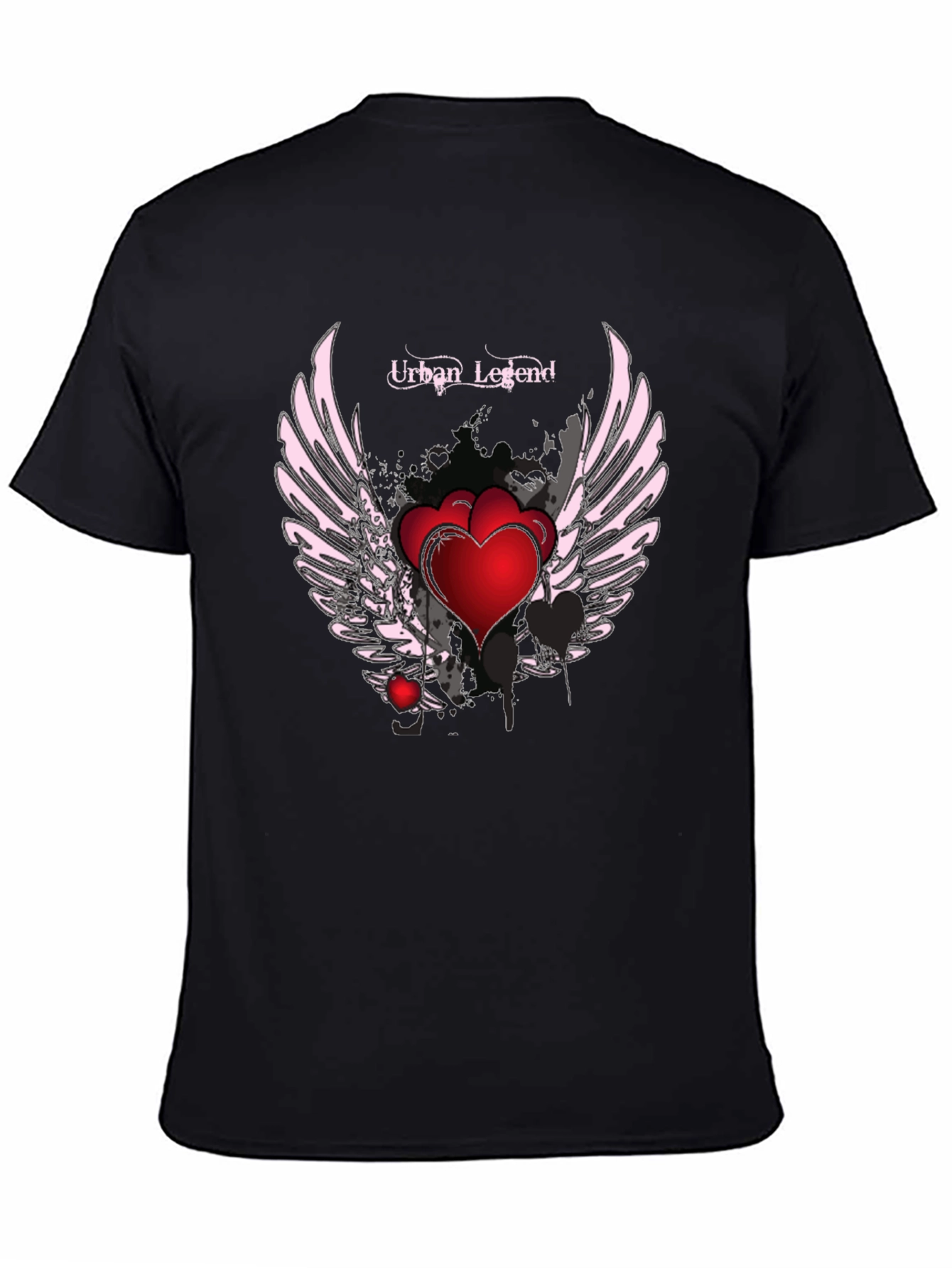 Urban Legend Heart & Wings Black T-Shirt
