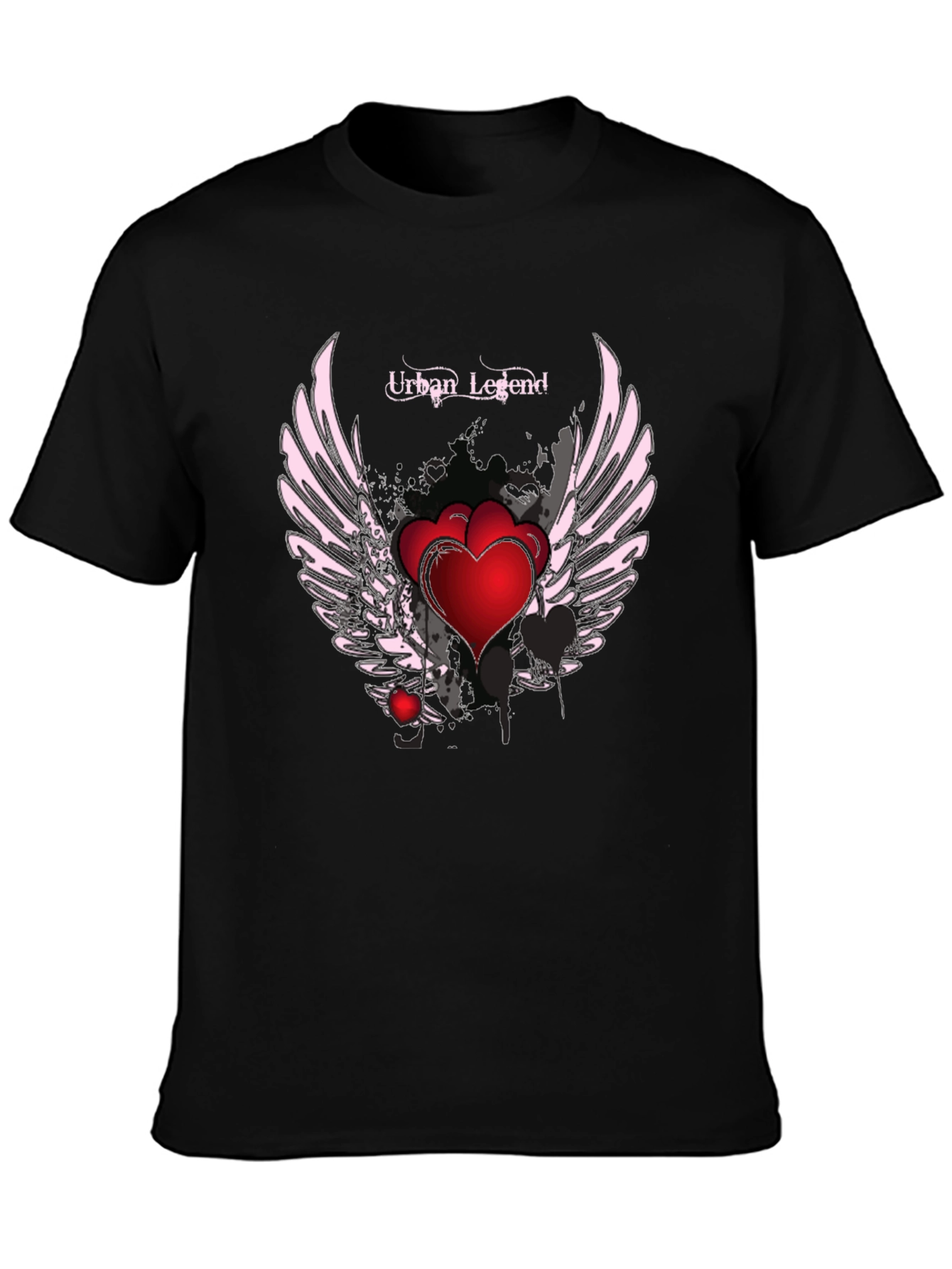 Urban Legend Heart & Wings Black T-Shirt