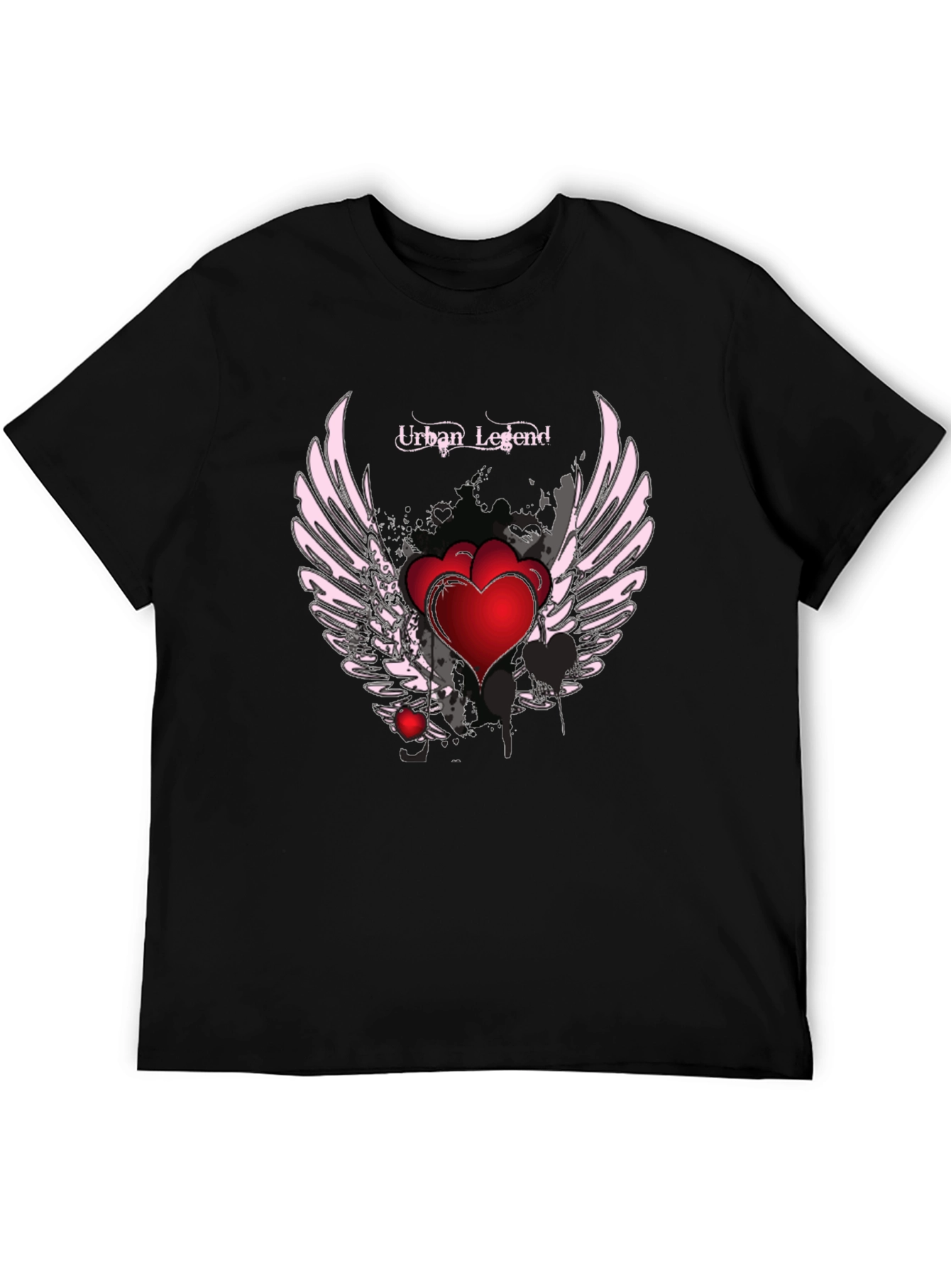 Urban Legend Heart & Wings Black T-Shirt