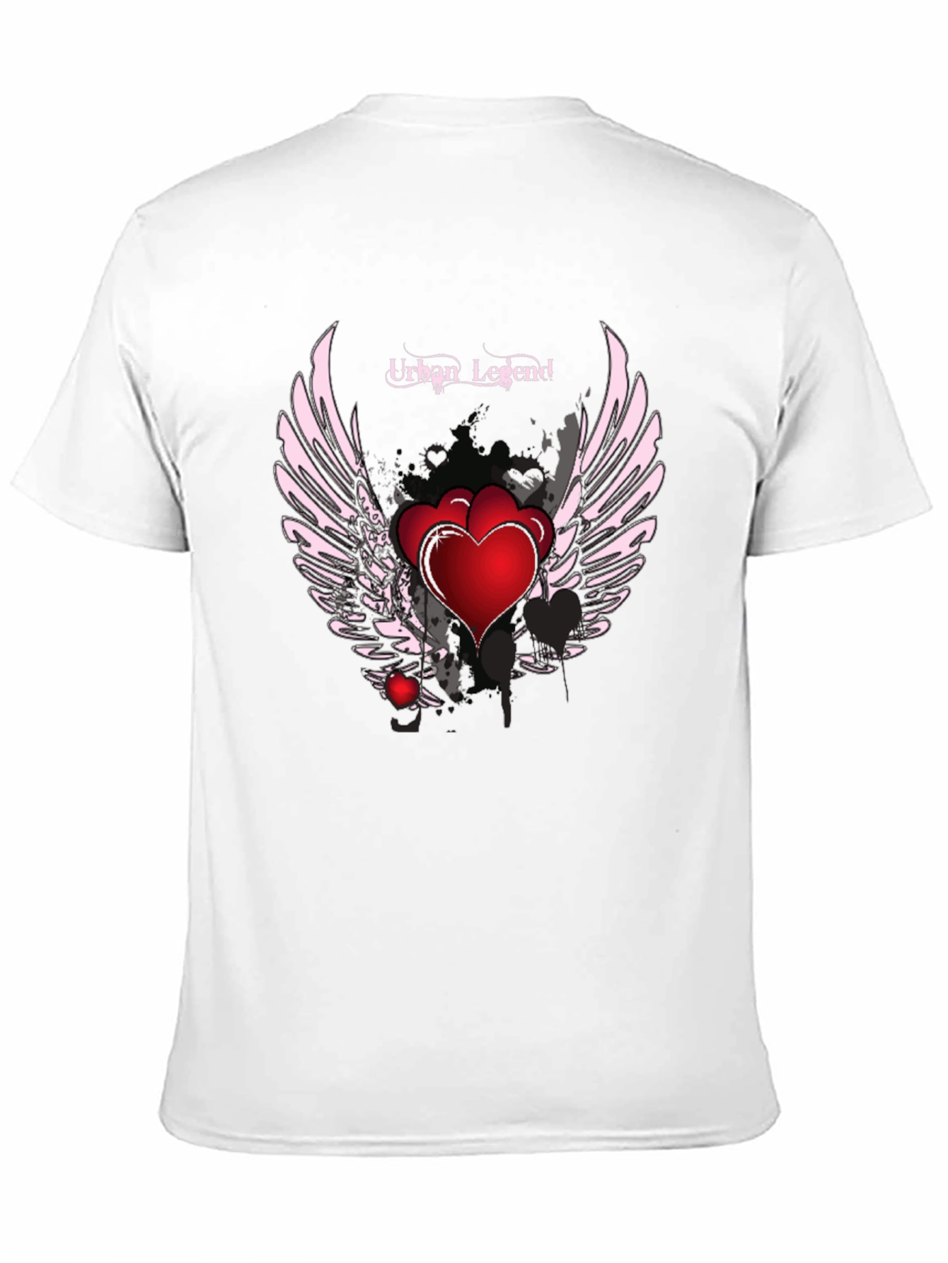 Urban Legend Heart & Wings Black T-Shirt