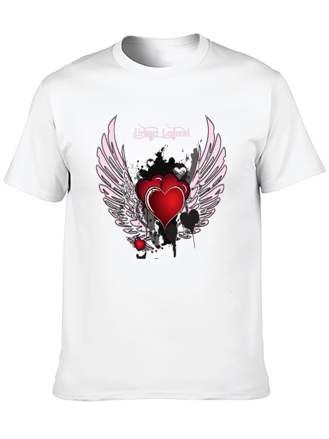 Urban Legend Heart & Wings Black T-Shirt