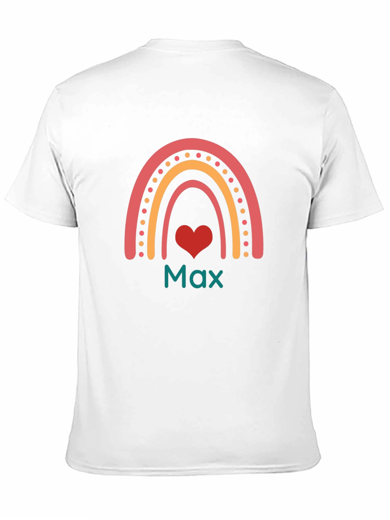 Personalized Rainbow Heart T-Shirt