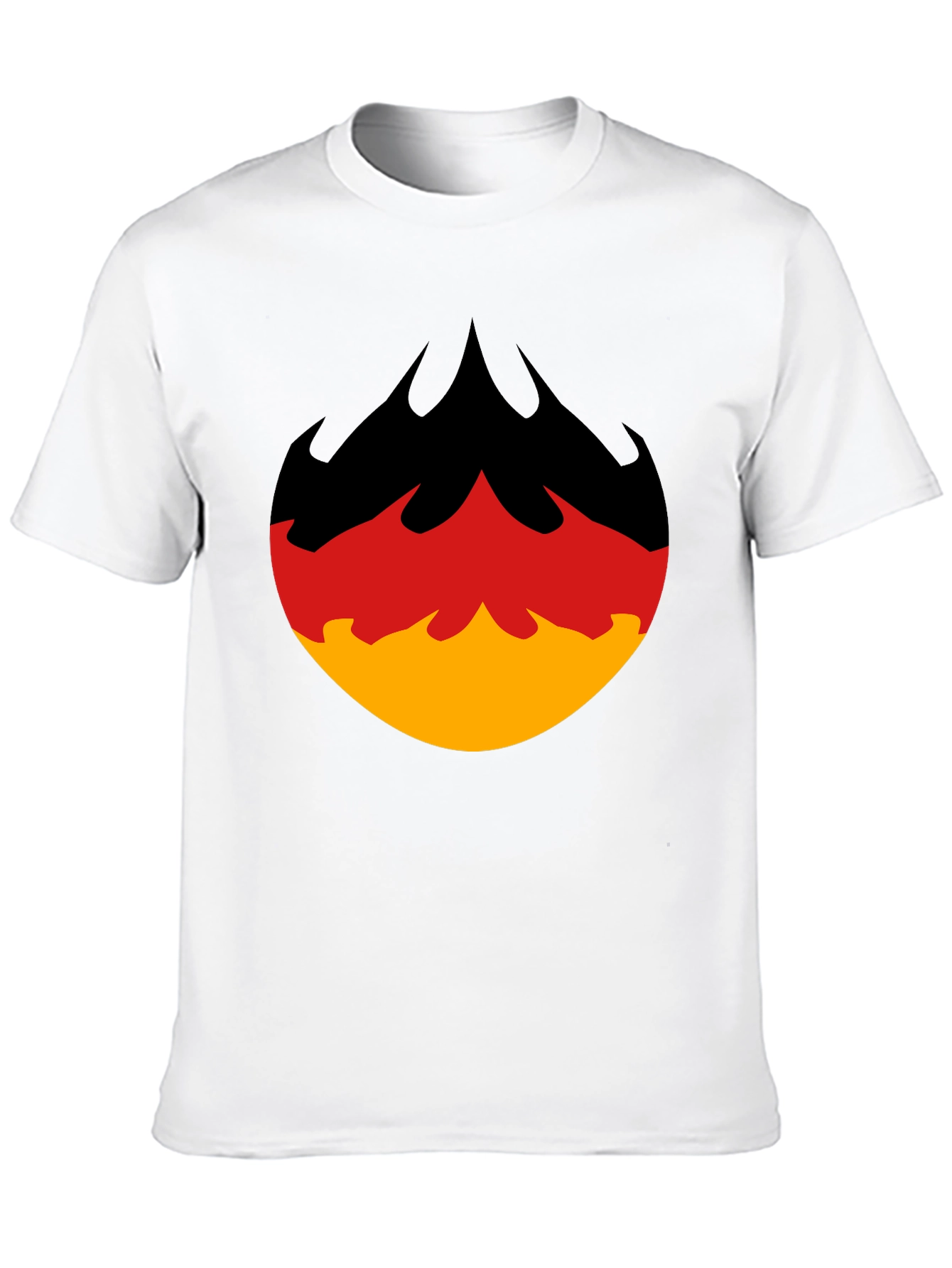 Flame Design Tee - Black Graphic T-Shirt