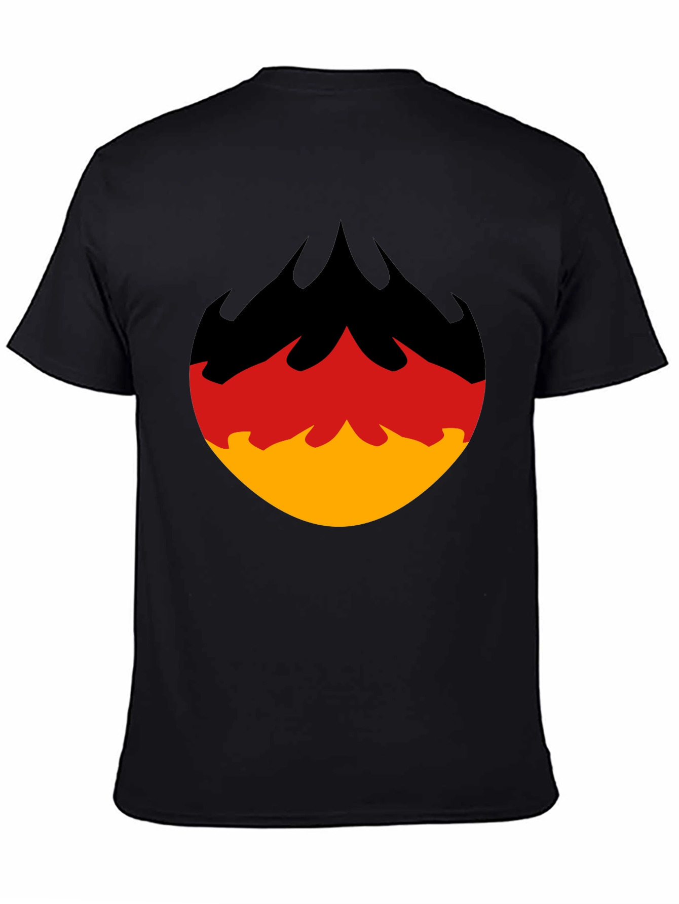 Flame Design Tee - Black Graphic T-Shirt