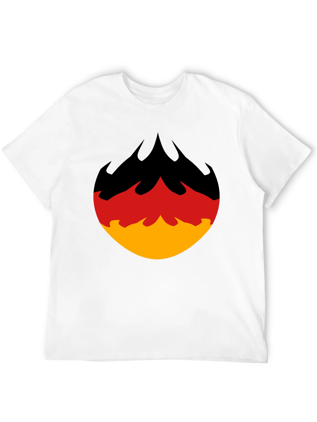 Flame Design Tee - Black Graphic T-Shirt