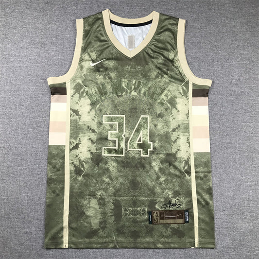 Men's Milwaukee Bucks Giannis Antetokounmpo #34 Brown Select Series Swingman Jerseys