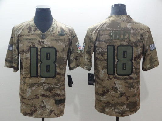 Men's Atlanta Falcons Calvin Ridley #18 Camouflage Game Jerseys