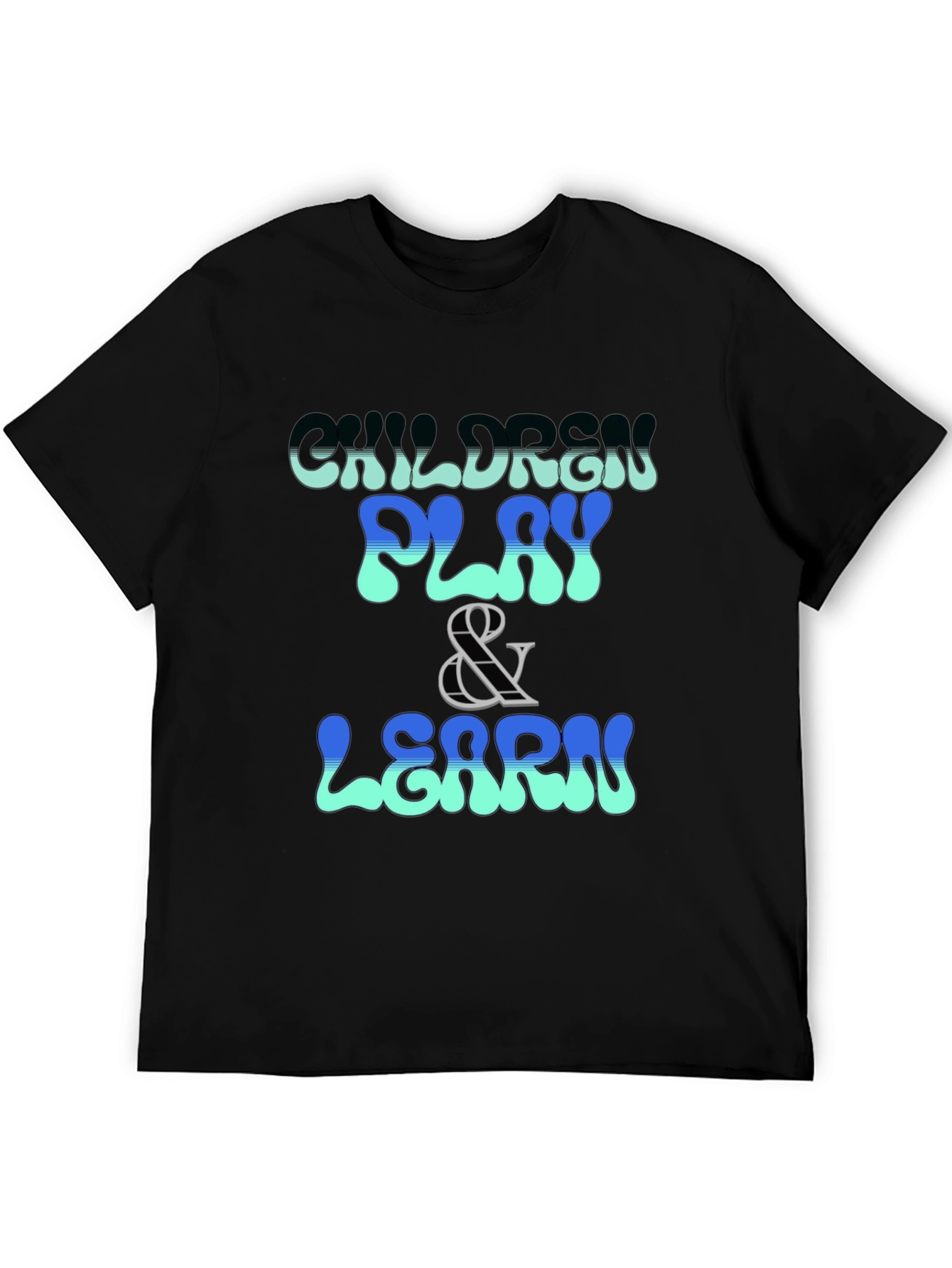 Children Play & Learn Graphic Tee - Black