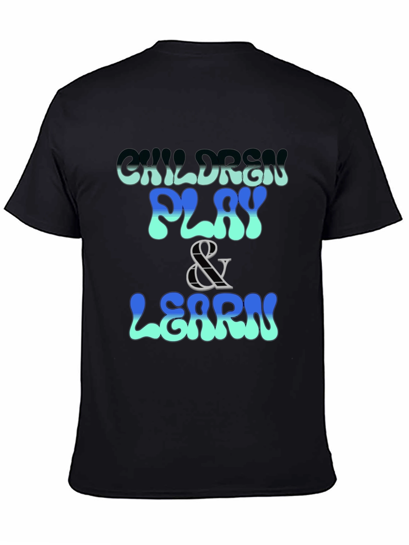 Children Play & Learn Graphic Tee - Black