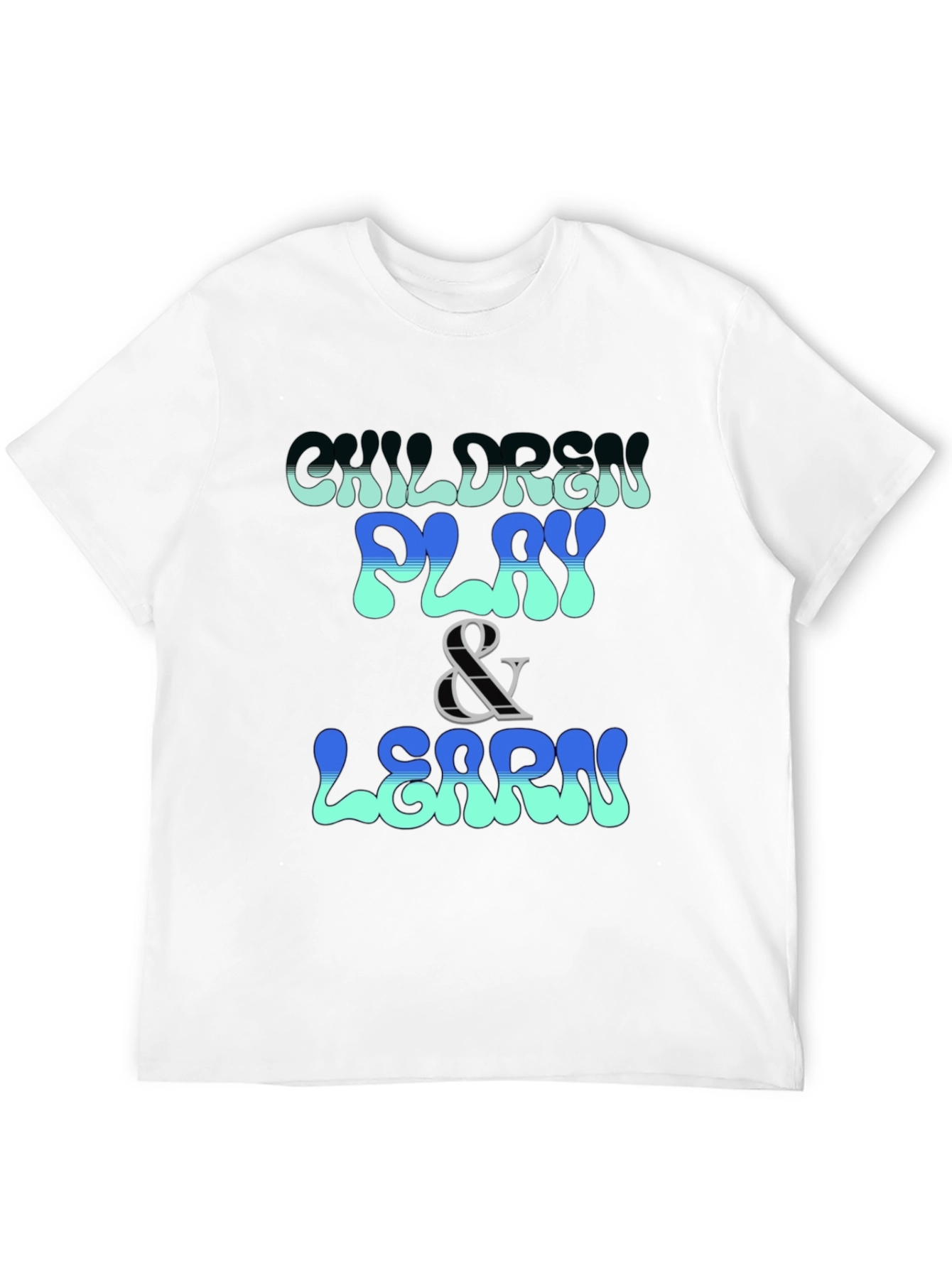 Children Play & Learn Graphic Tee - Black