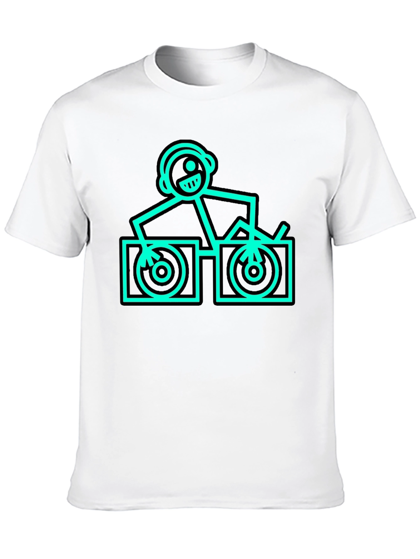 DJ Stick Figure Graphic T-Shirt