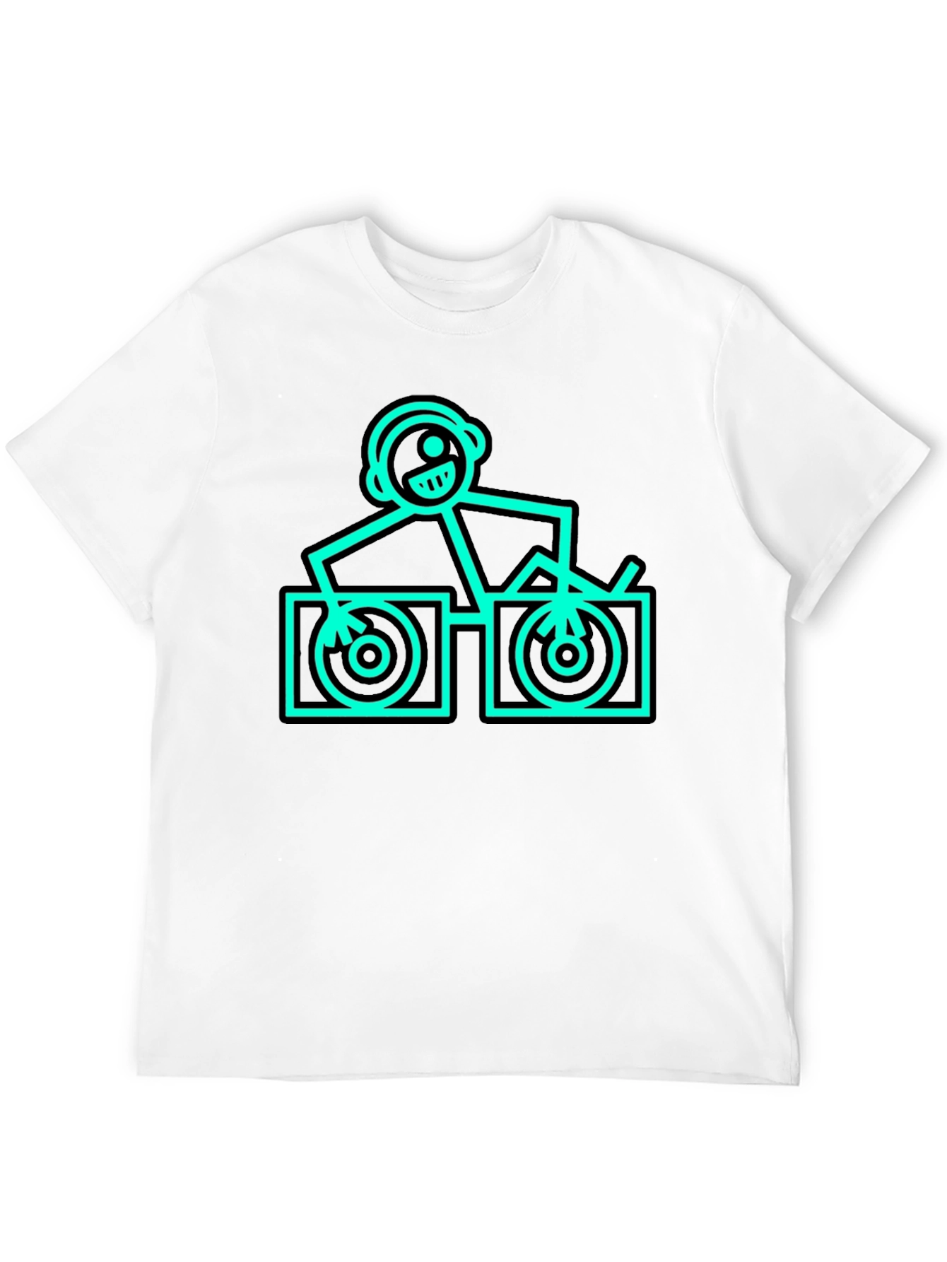 DJ Stick Figure Graphic T-Shirt