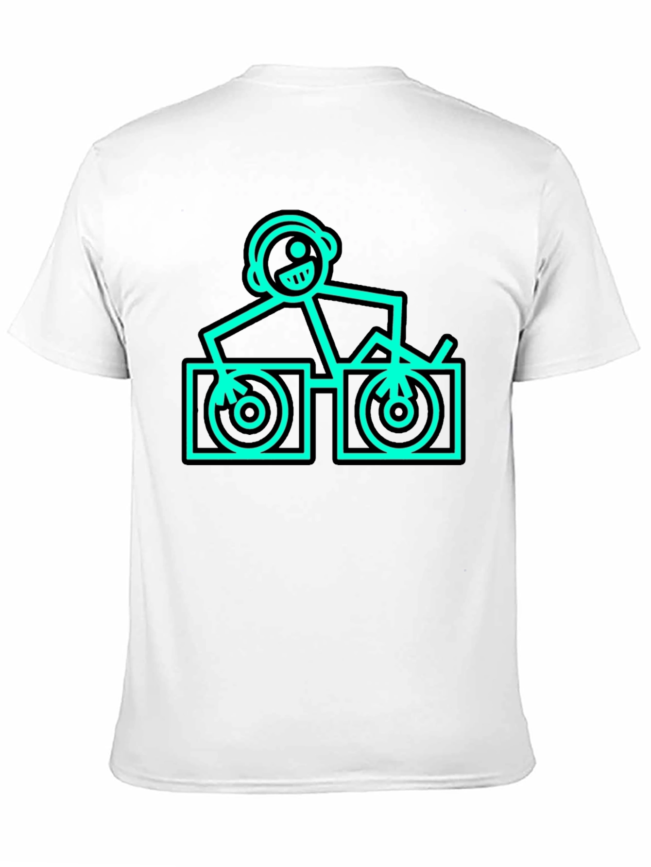 DJ Stick Figure Graphic T-Shirt