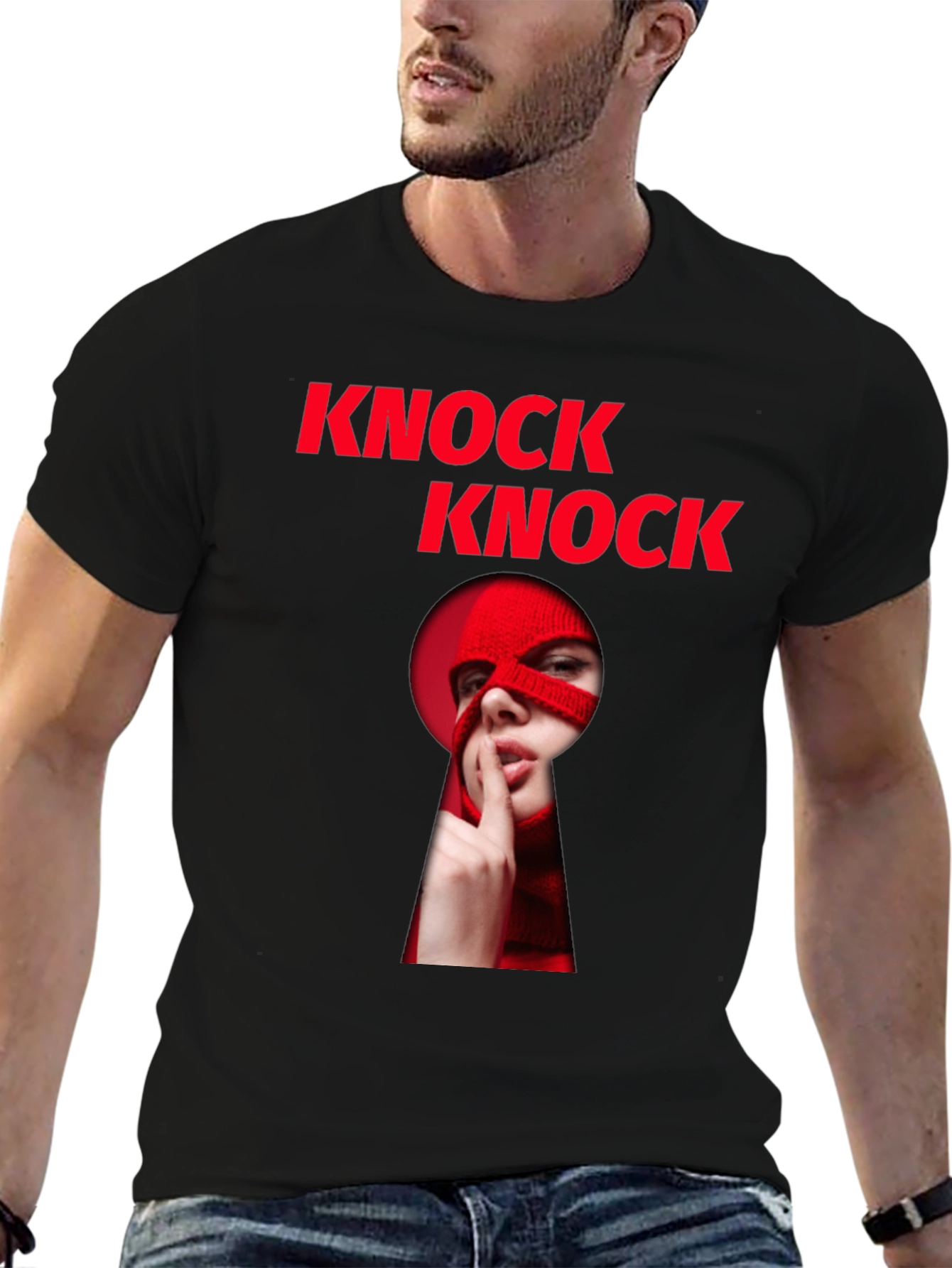 Knock Knock Graphic T-Shirt - Intrigue & Style