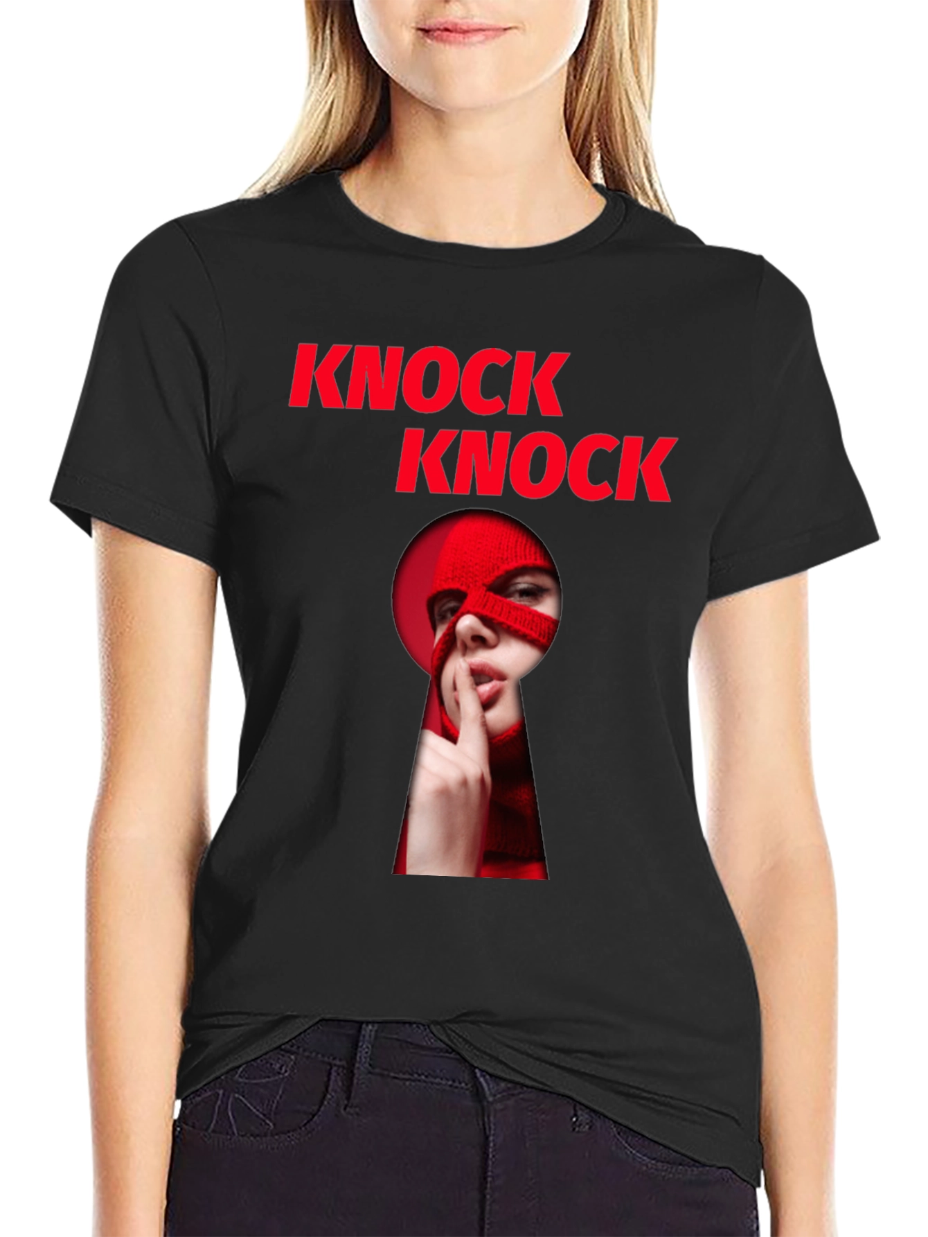 Knock Knock Graphic T-Shirt - Intrigue & Style