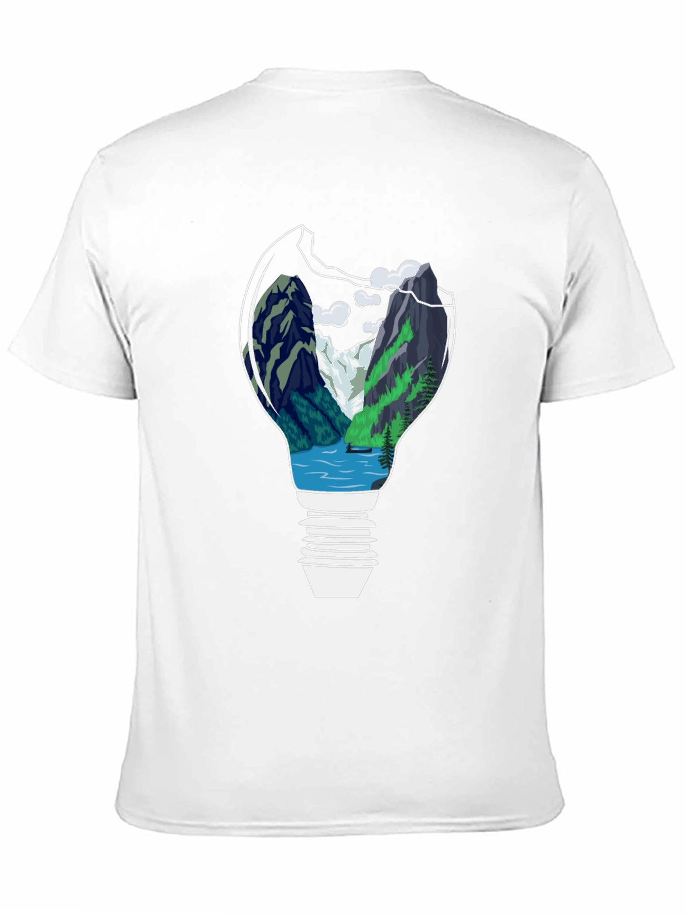 Nature Lightbulb Graphic Tee - Black