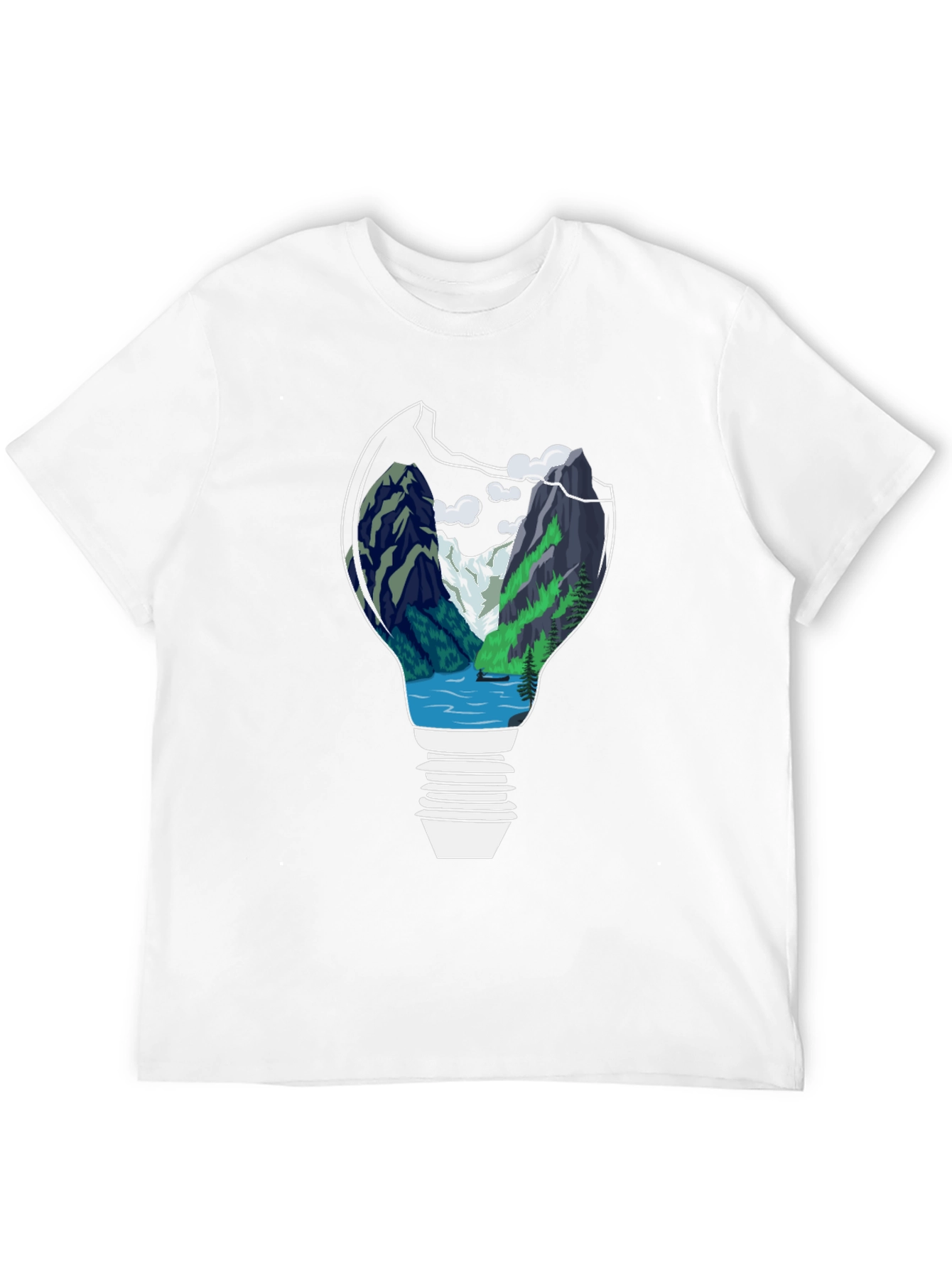 Nature Lightbulb Graphic Tee - Black