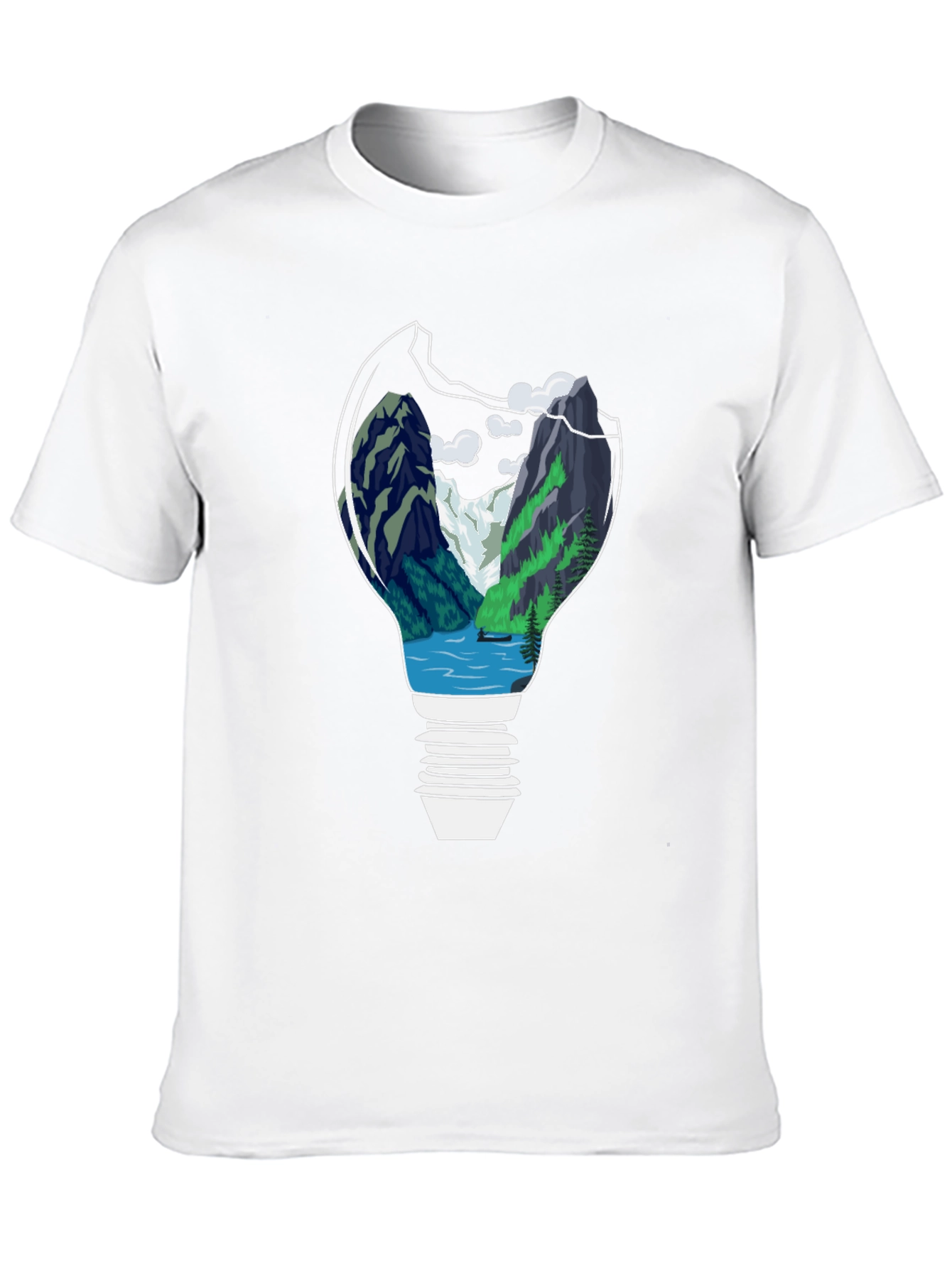 Nature Lightbulb Graphic Tee - Black