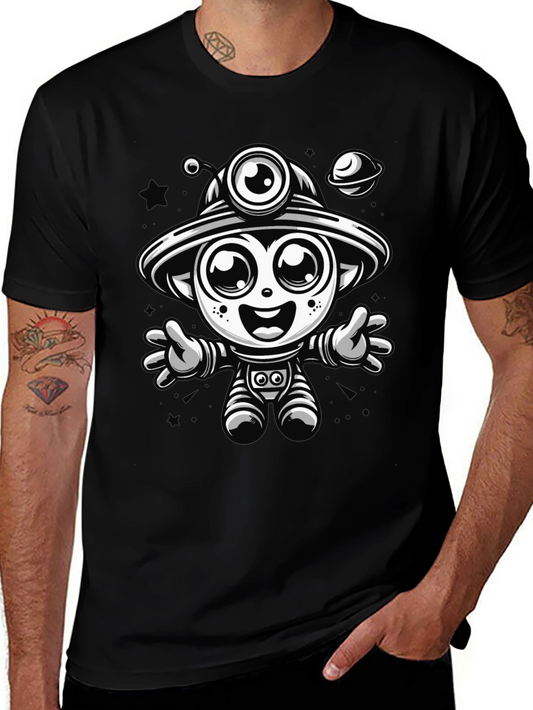 Astronaut Cartoon Graphic T-Shirt