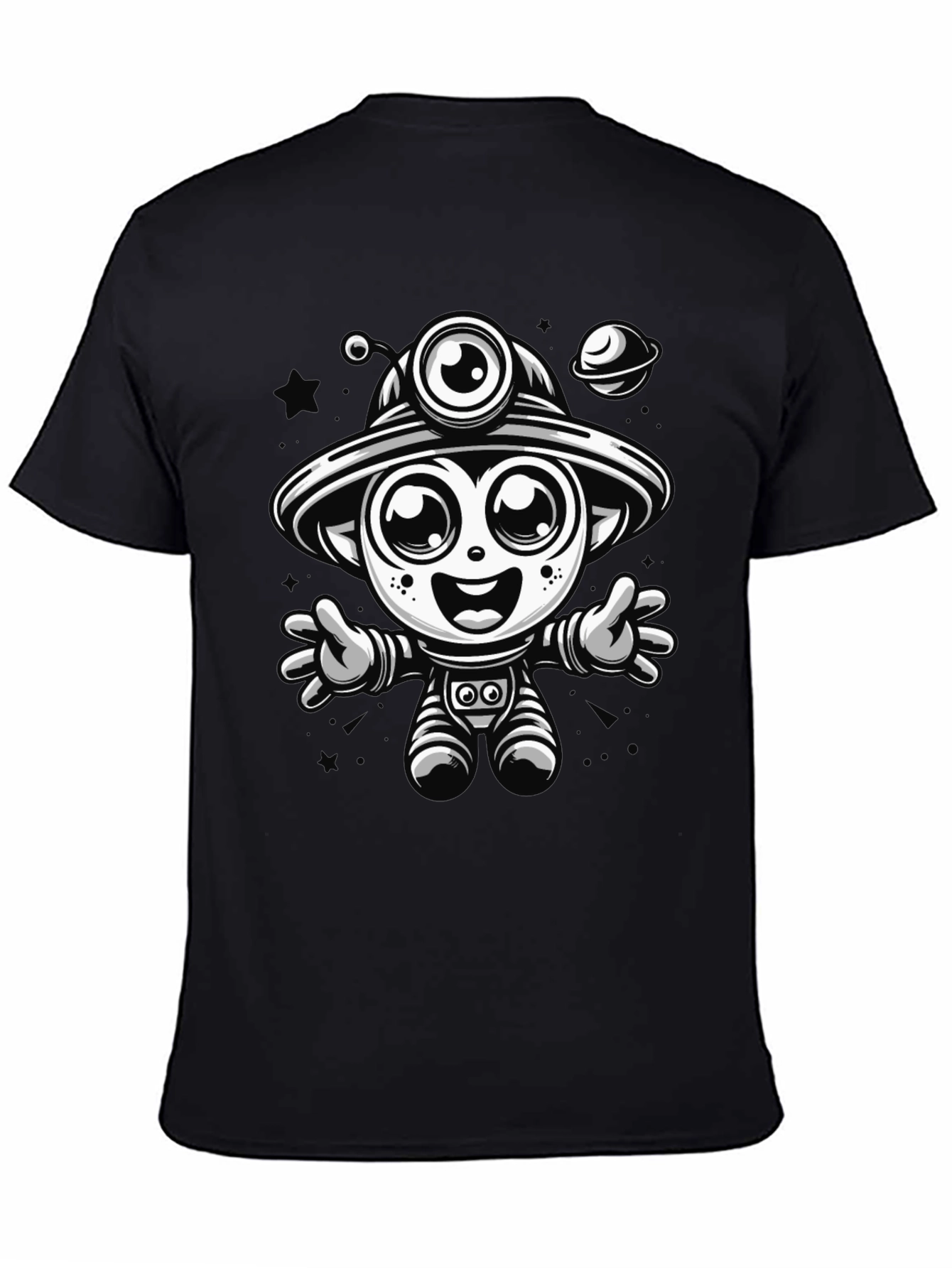 Astronaut Cartoon Graphic T-Shirt