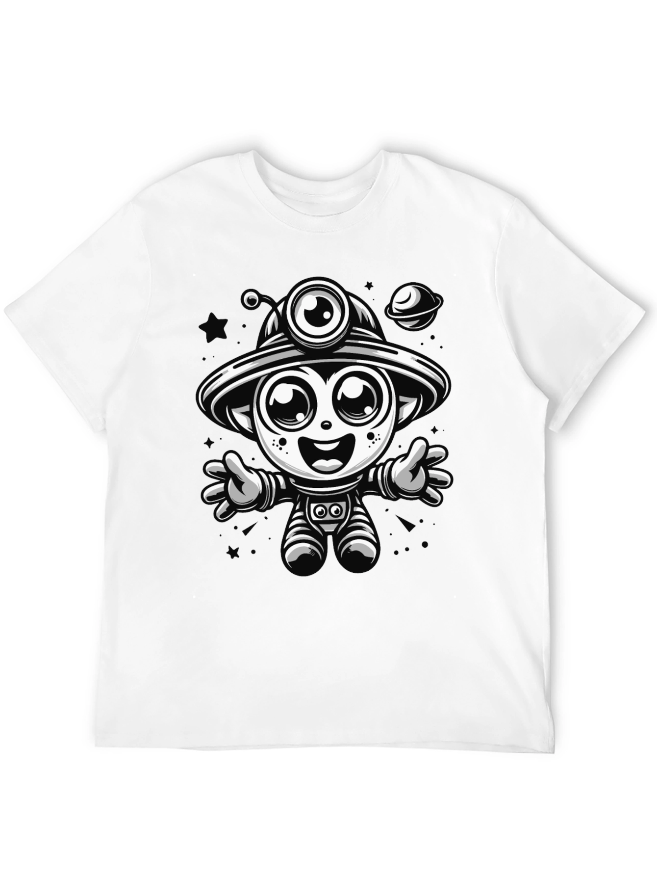 Astronaut Cartoon Graphic T-Shirt
