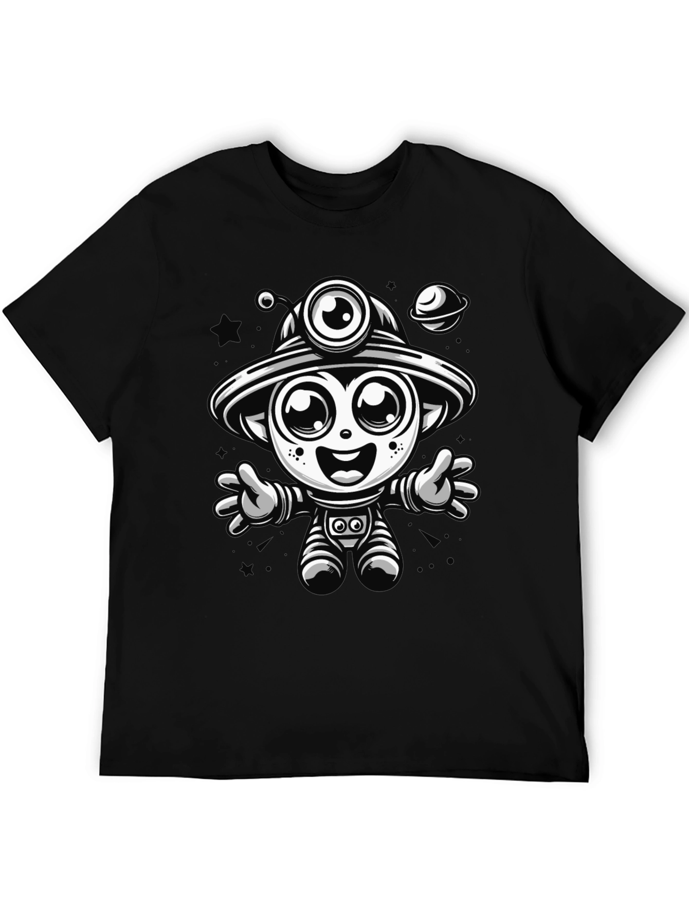 Astronaut Cartoon Graphic T-Shirt