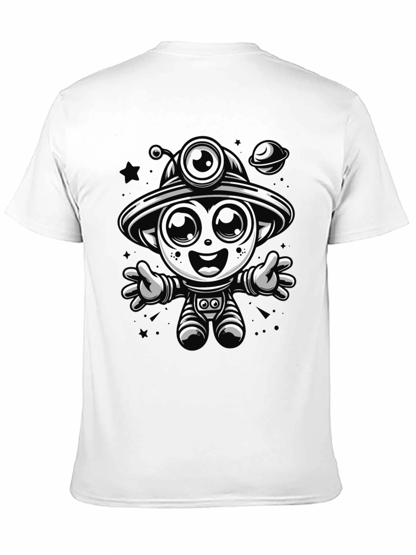 Astronaut Cartoon Graphic T-Shirt