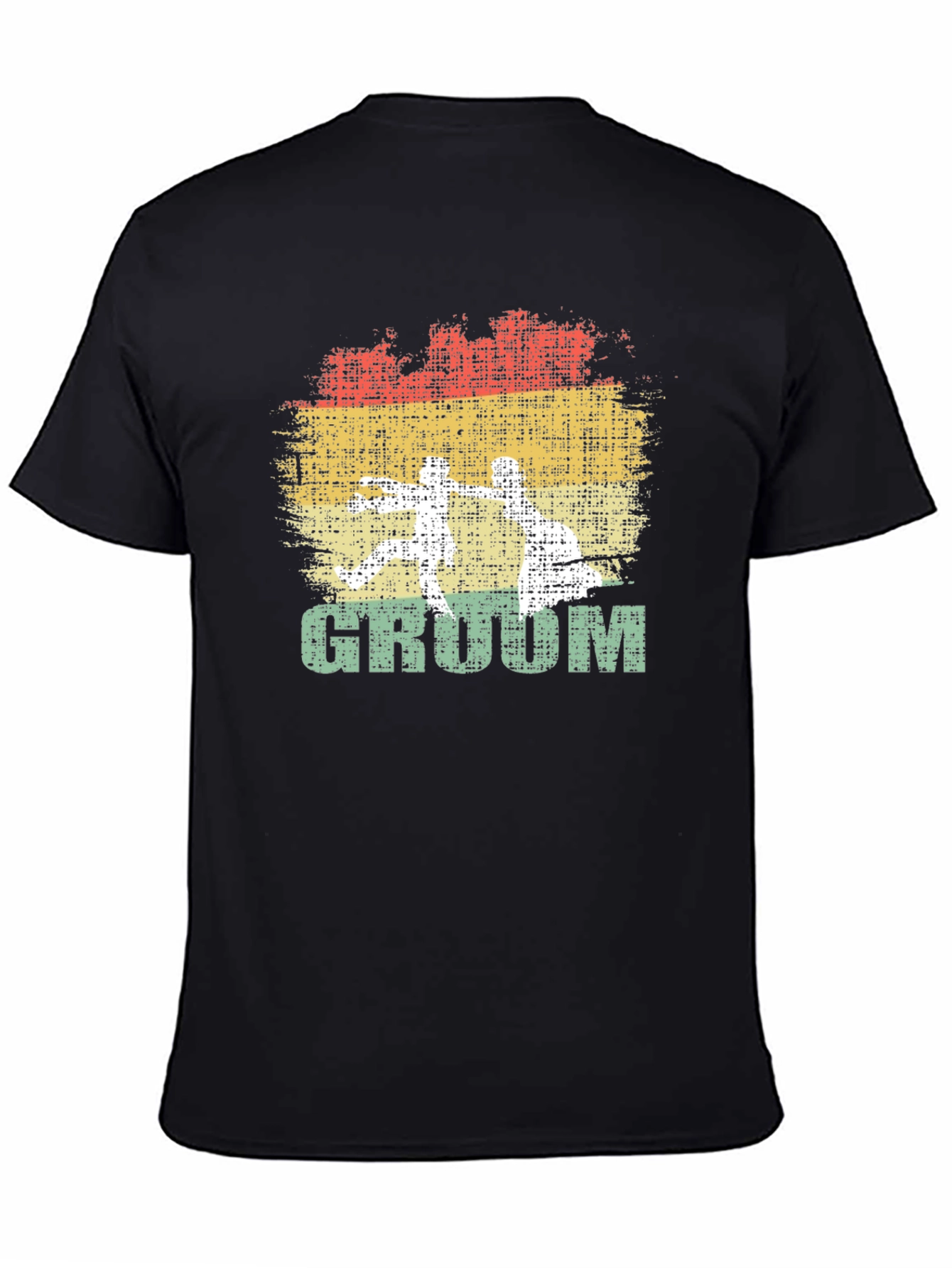 Groom Retro Graphic Print Mens T-Shirt