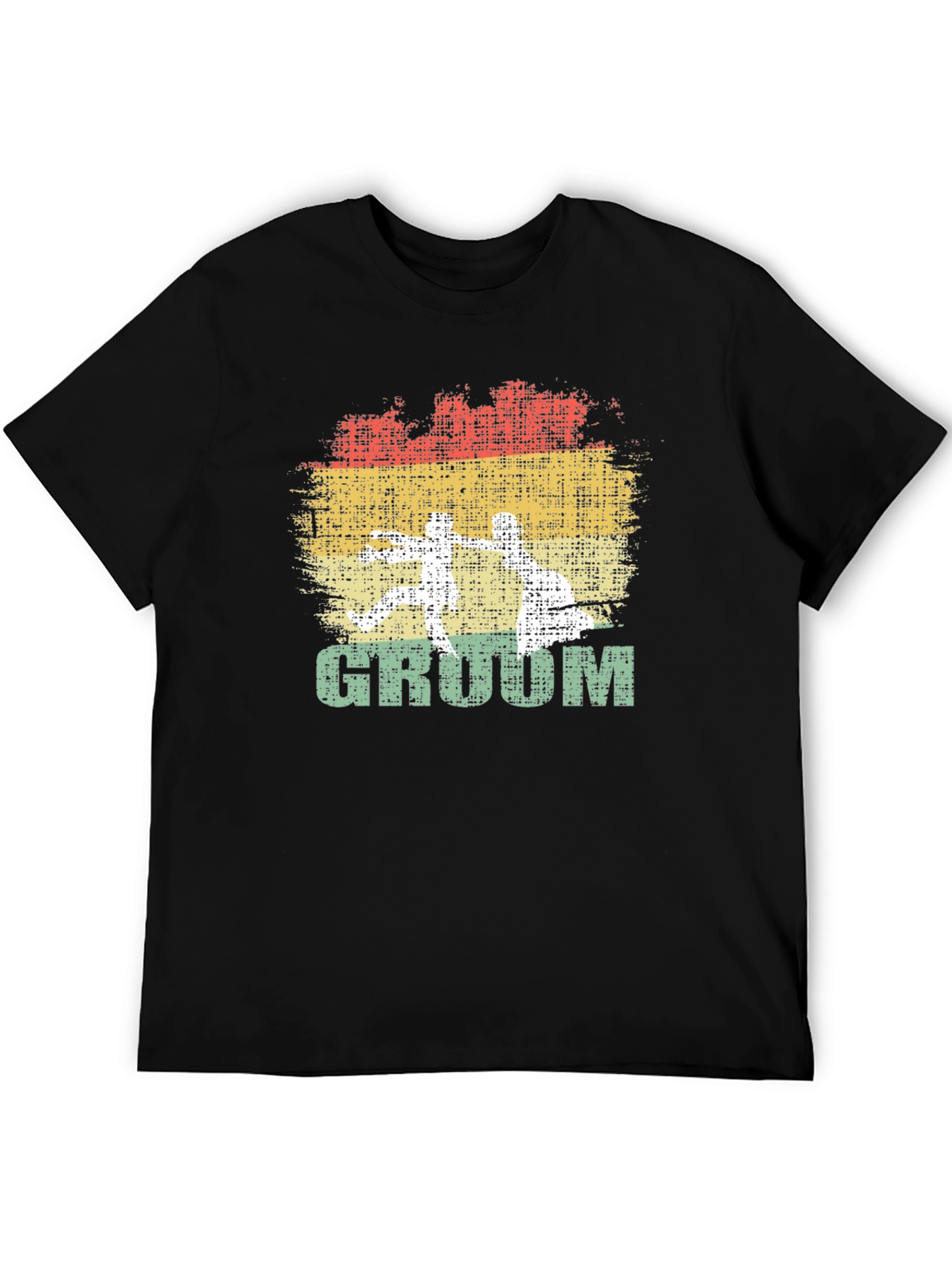Groom Retro Graphic Print Mens T-Shirt