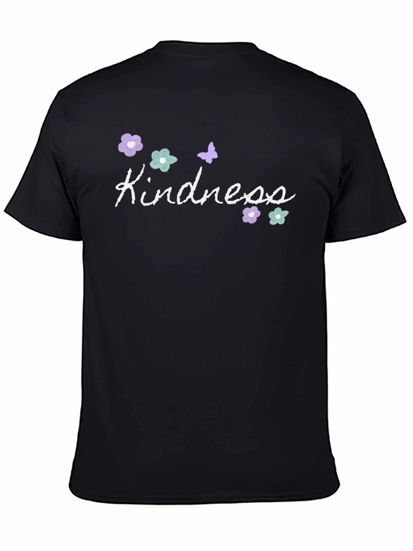 Kindness Graphic Tee - Floral Butterfly Design