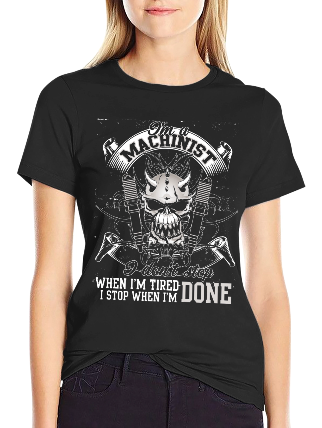 Machinist Skull Graphic T-Shirt