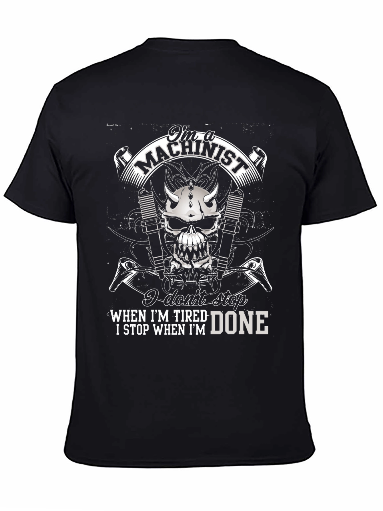 Machinist Skull Graphic T-Shirt