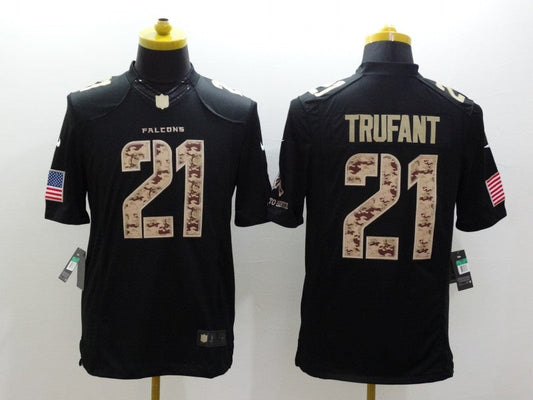 Men's Atlanta Falcons Desmond Trufant #21 Black Game Player Jerseys