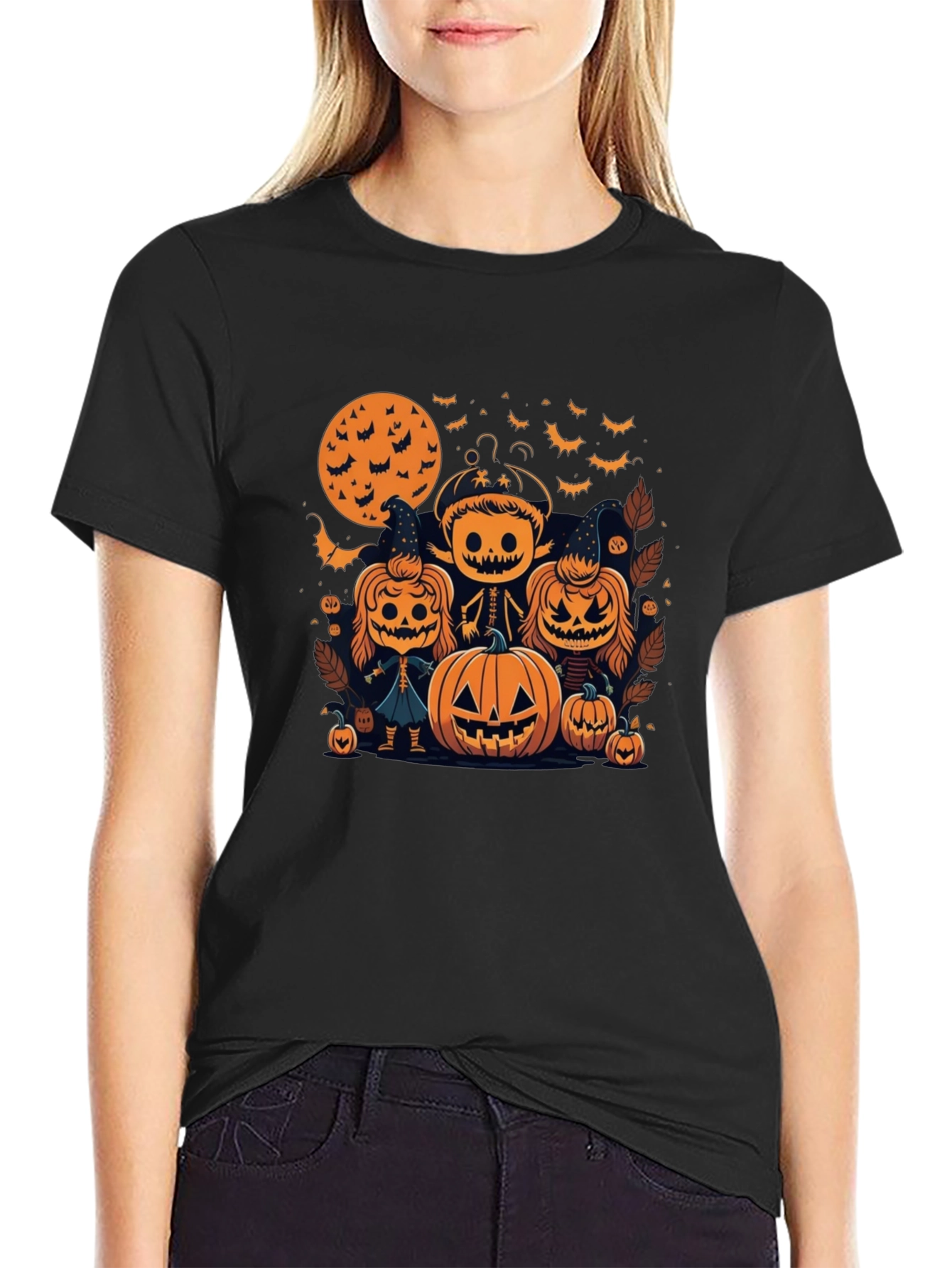 Halloween Cartoon Print T-Shirt
