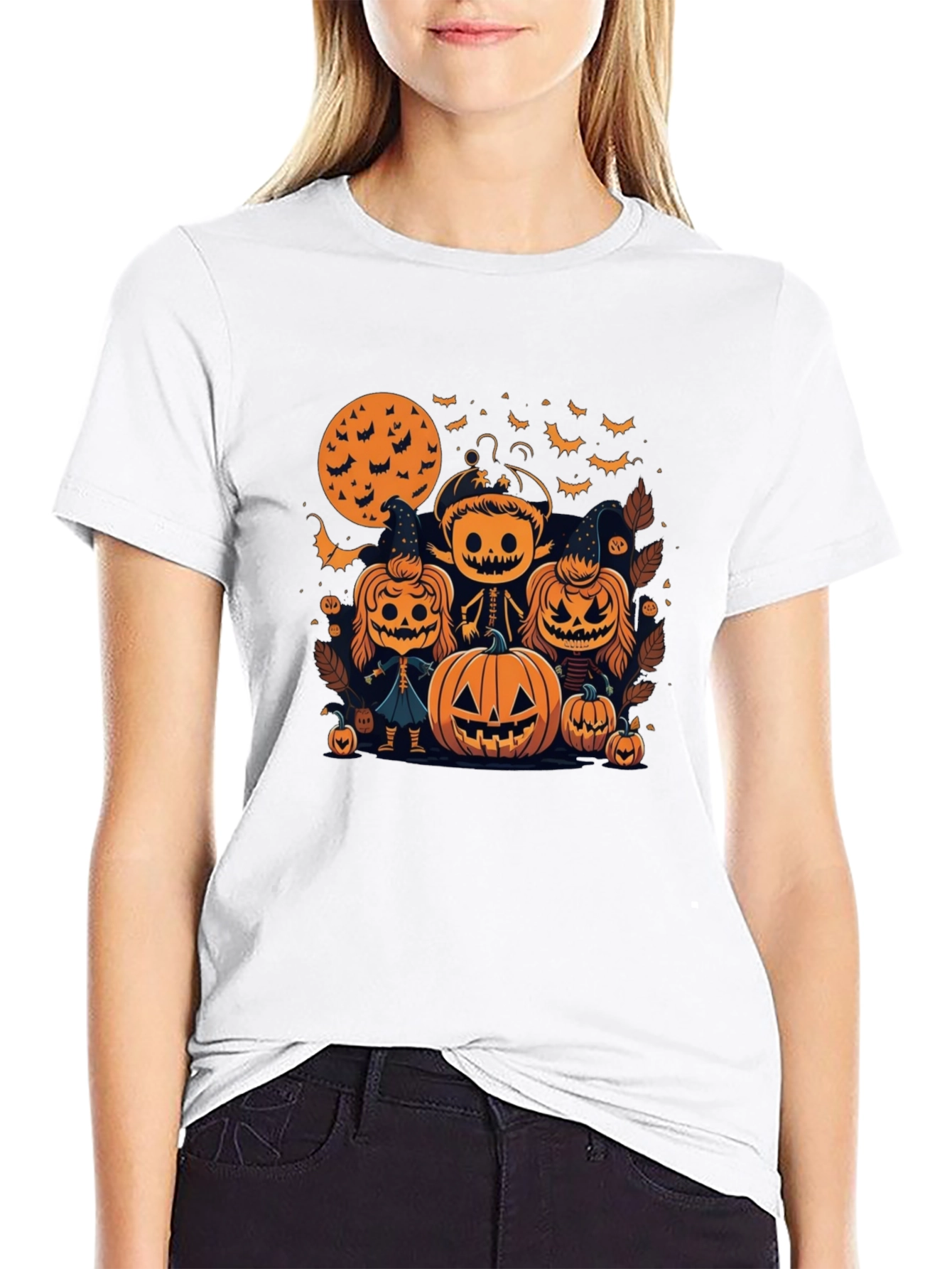 Halloween Cartoon Print T-Shirt