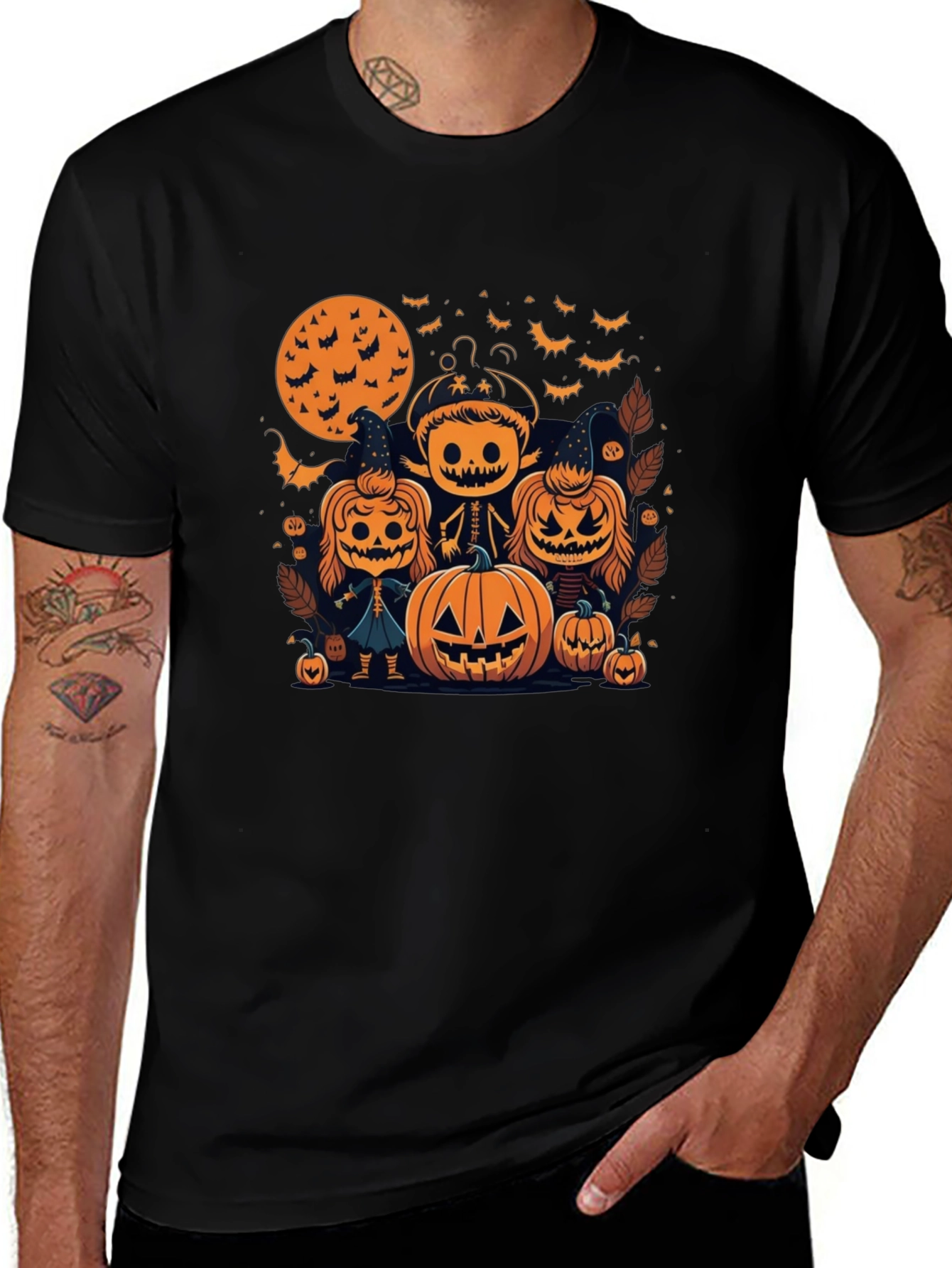 Halloween Cartoon Print T-Shirt