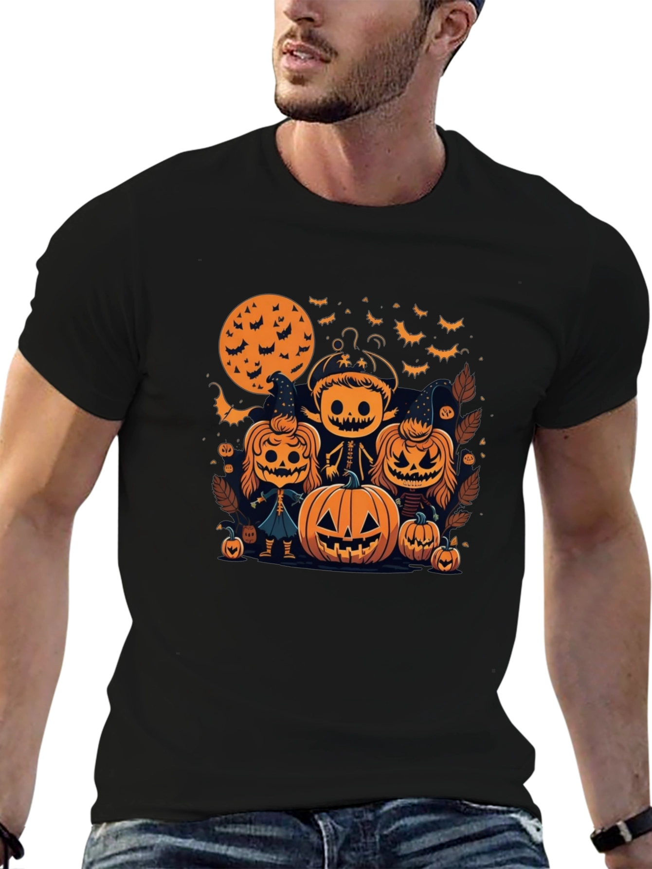 Halloween Cartoon Print T-Shirt