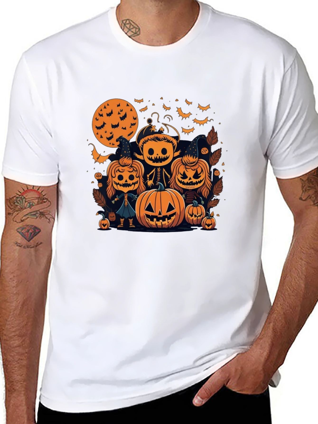 Halloween Cartoon Print T-Shirt