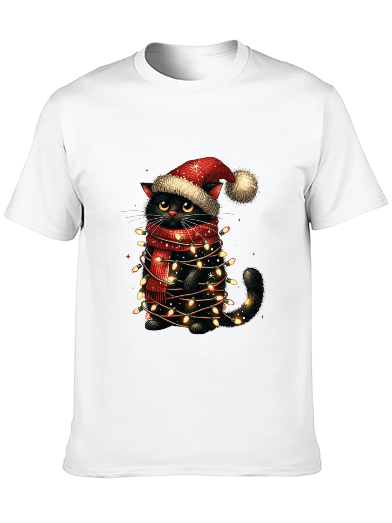 Festive Feline Christmas T-Shirt
