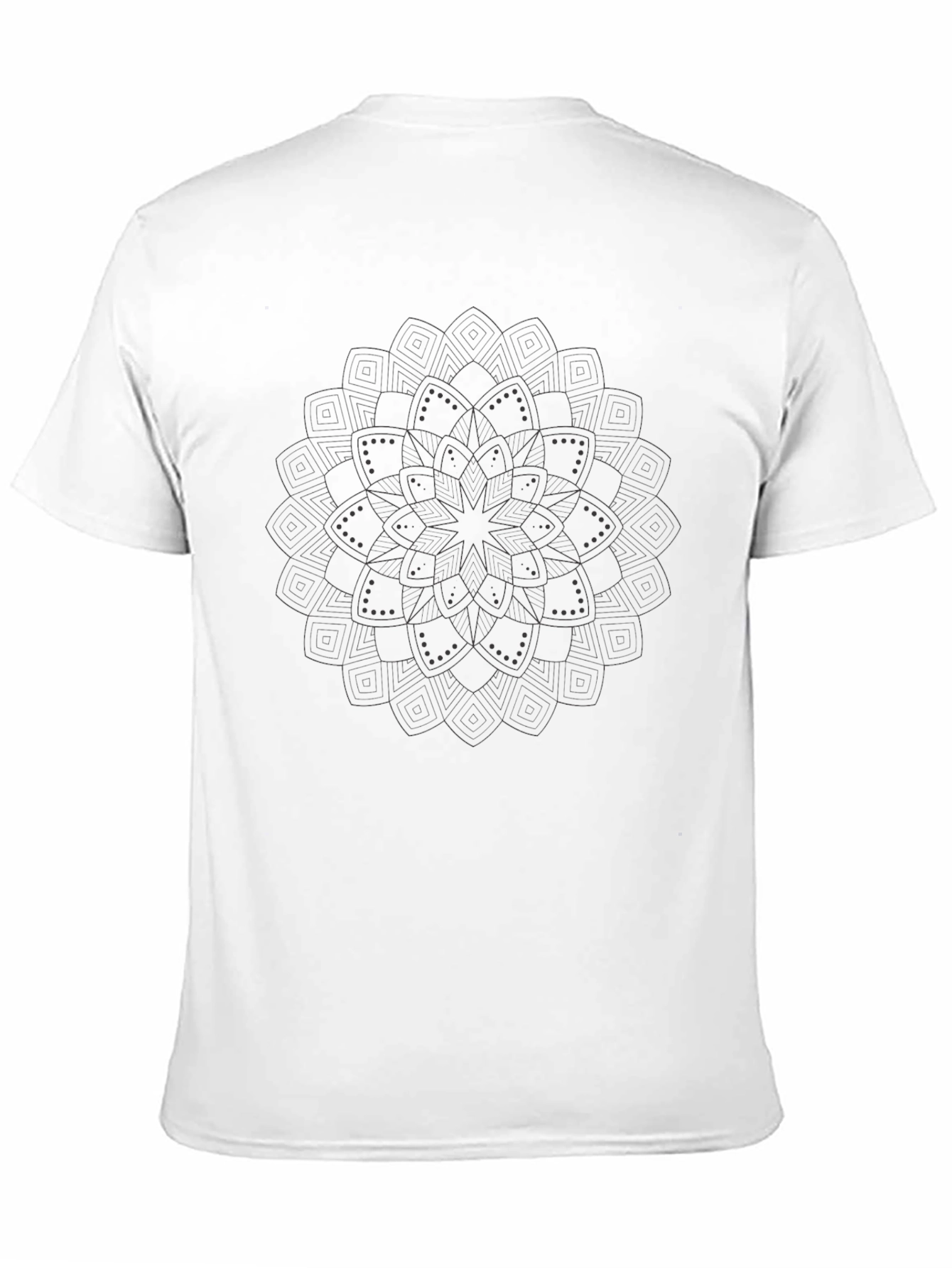 Mens Black Mandala Graphic Tee - Stylish Casual Wear