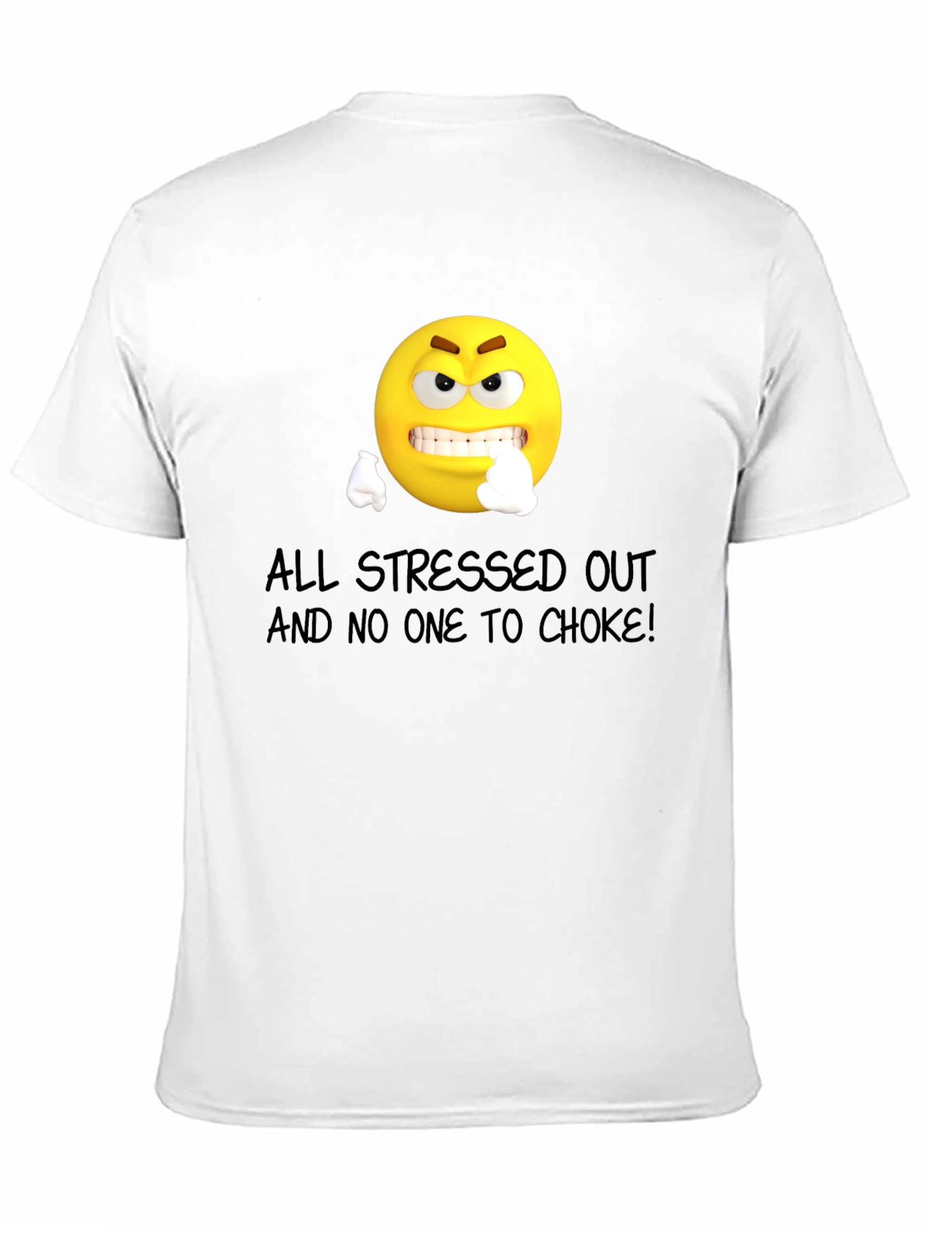 Stressed Out Emoji Graphic T-Shirt